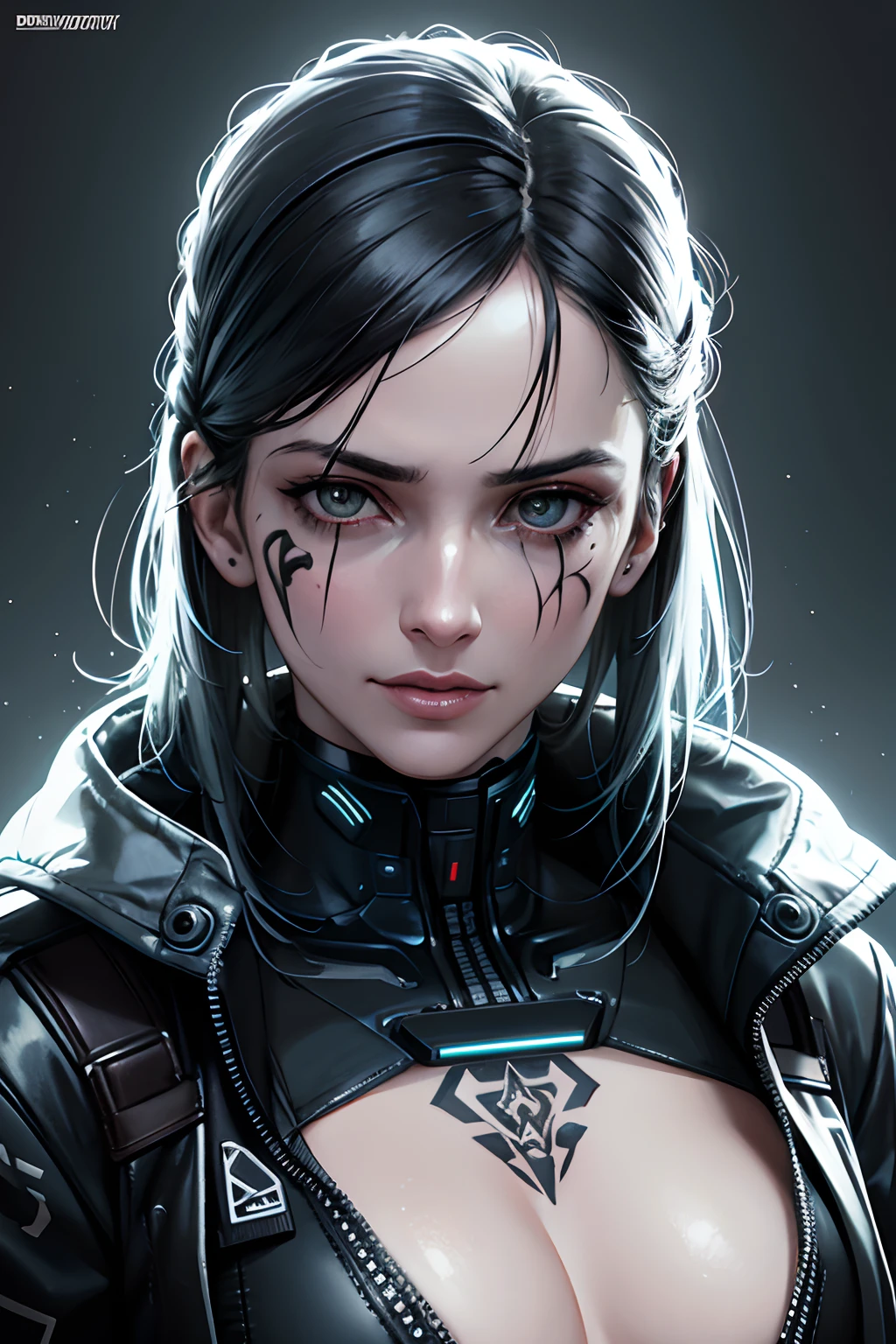 Detailed portrait cyberpunk (sks person), futuristic neon reflective wear, sci-fi, robot parts, ismail inceoglu dragan bibin hans thoma greg rutkowski alexandros pyromallis nekro rene margitte illustrated, perfect face, ((tattoo)), , matte skin, pores, wrinkles, hyperdetailed, hyperrealistic,, Moody Lighting, Hasselblad Award Winner, Soft Diffuse Lighting, Smirk,, machine face, fine details, realistic shaded, intricate, elegant,