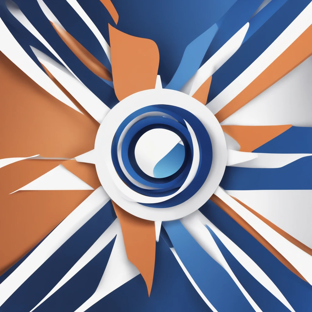 a close up of a blue and orange logo with a white background, logo without text, euphoric, profile image, espiritus, minimalist logo without text, evermotion, eeriewave, rounded logo, single logo, empress, abstract logo, jen bartel, eeire, evenly lit, e-sports logo vector, ergodox, emir