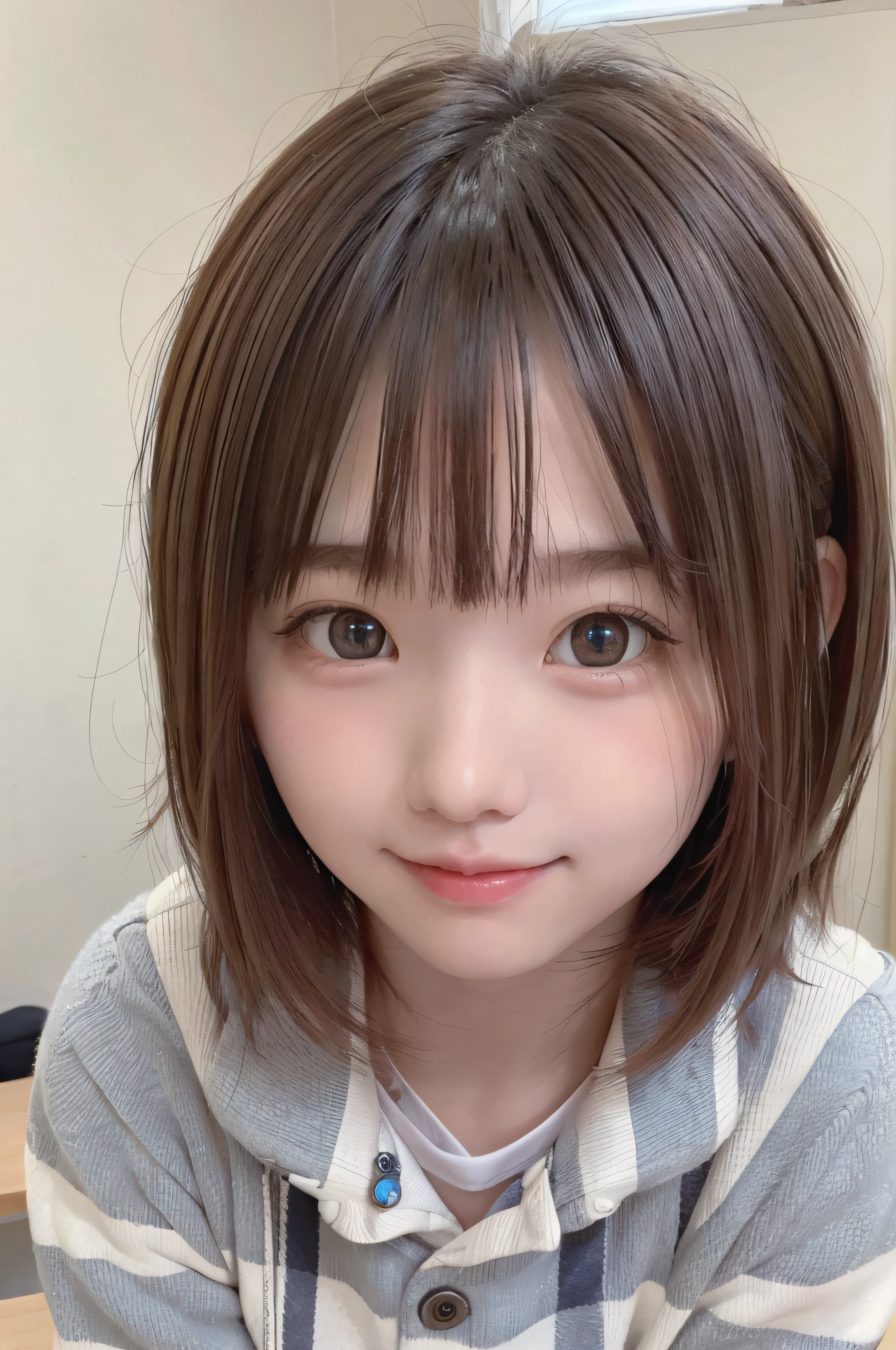 Japan Person, 1girl, , japan femes idol, 1cute girl, very young face, masterpiece, high quality, looking at viewer, small face, （very small tits:1.8）