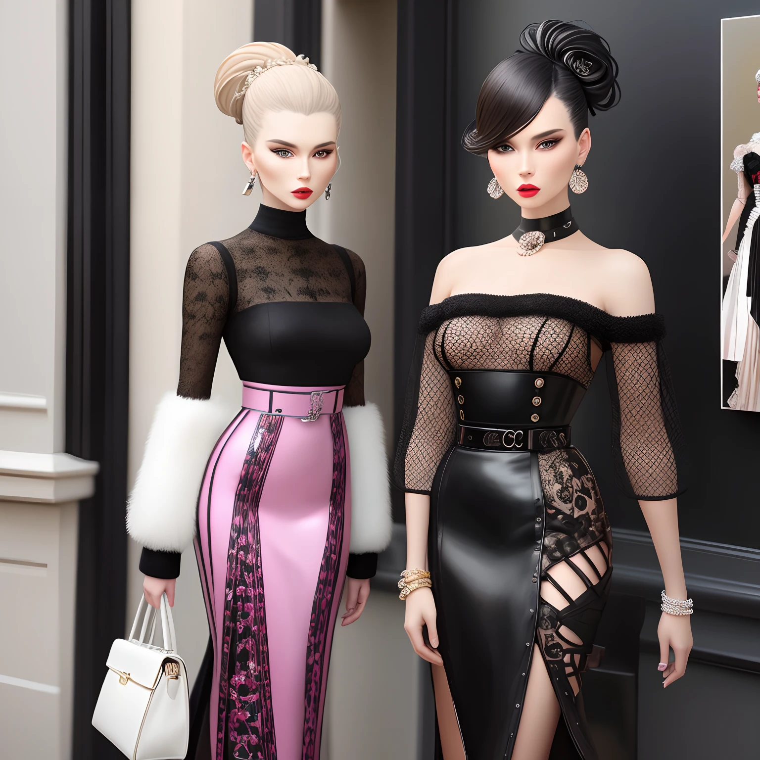Create unique figurines for collectors, Contemporary art. most realistic. In the style of modern fashionistas. Single. For nft by the piece