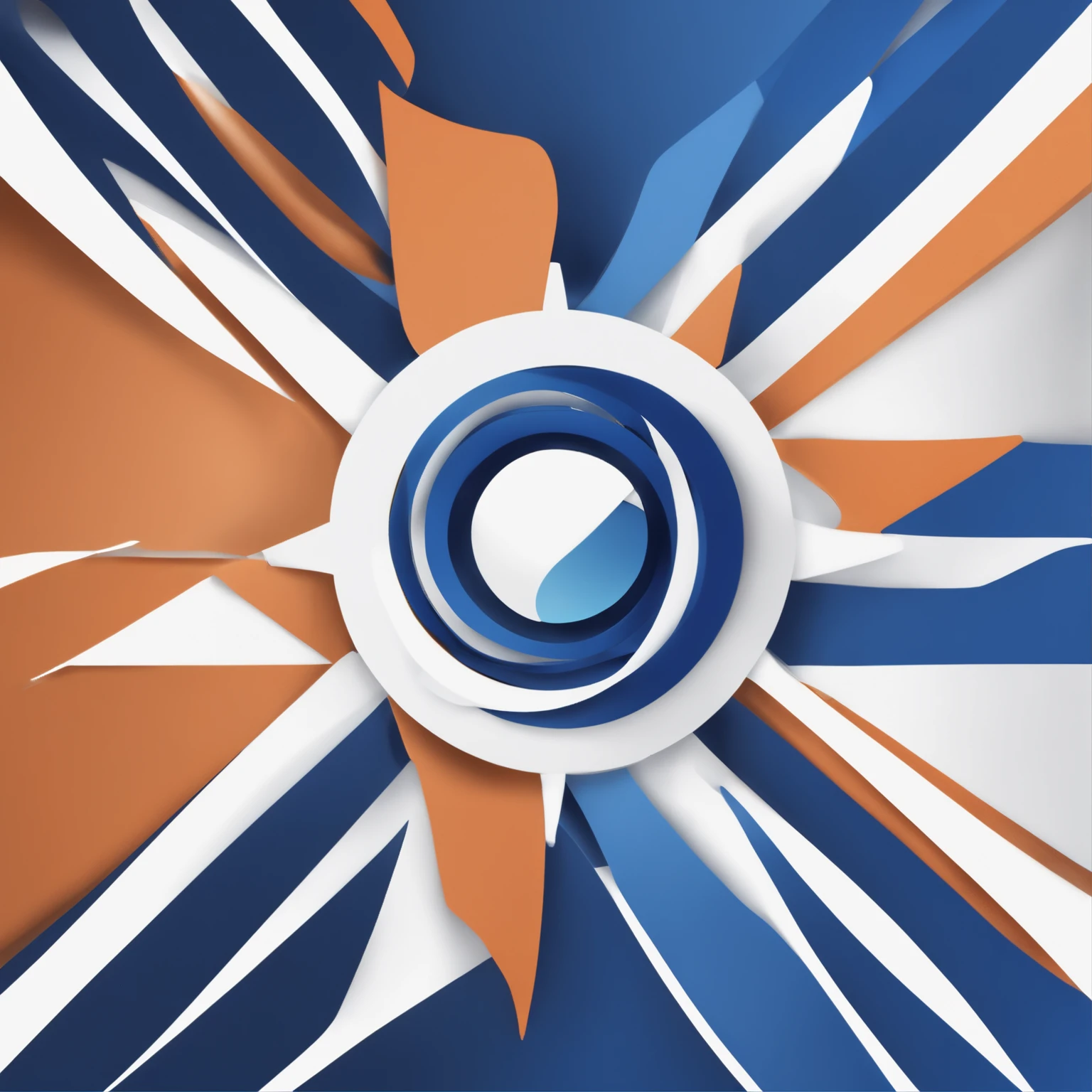 a close up of a blue and orange logo with a white background, logo without text, euphoric, profile image, espiritus, minimalist logo without text, evermotion, eeriewave, rounded logo, single logo, empress, abstract logo, jen bartel, eeire, evenly lit, e-sports logo vector, ergodox, emir