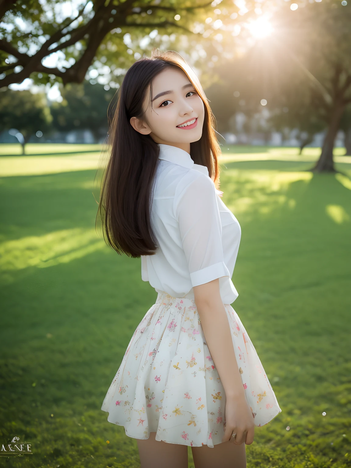 best qualtiy,tmasterpiece,超高分辨率,(真实感:1.4),RAW photogr,1girll,long whitr hair,Face Highlighting,Pure,Girly,Flushing,18yr old,18-year-old smiling female classmate,Pure,Innocent,(best qualtiy,8K,tmasterpiece:1.3),Goose egg face,being thin,largeeyes,long eyelasher,Exquisite(live-action realistic style),Star-like eyes,Ultimate face,Photorealistic light and shadow,Clear facial features,Milky white skin,Fair skin, highdetailskin, Realistic skin details, Visible Pore,(Super detail),(perfect bodies:1.1),long whitr hair,(dynamicposes),((Dynamic background((volumettic light:1.3)),huge tit(1:1.3),standing in grassy field,Short white floral skirt,school ground,Old building,Tall plane tree