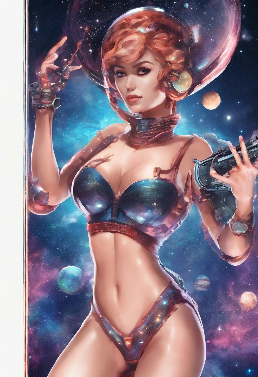 Huge boobs, breast, alien, space, spaceship, planets