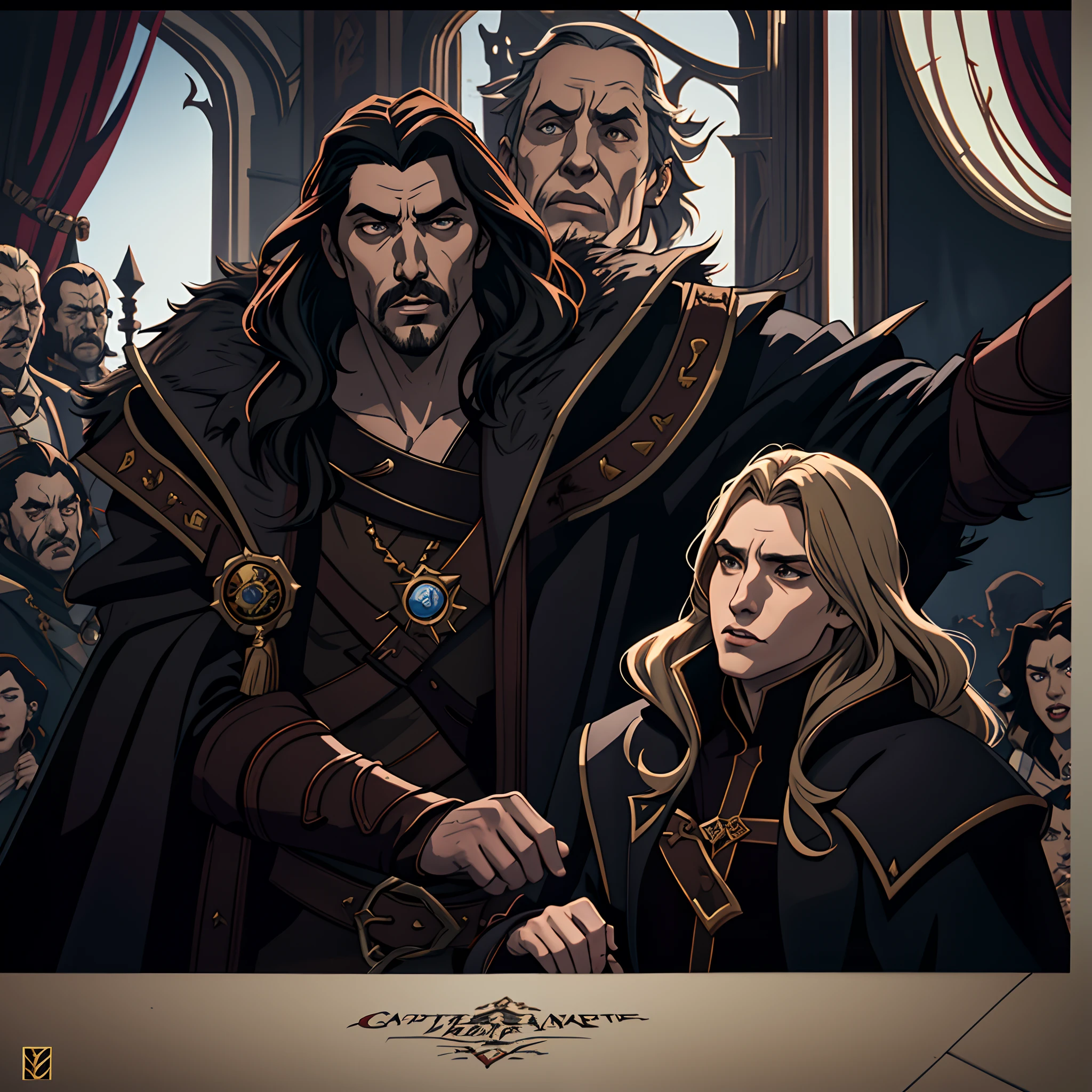 Castlevania Lord of the shadows hyper realistic super detailed Dynamic poster movie publicity master piece scene