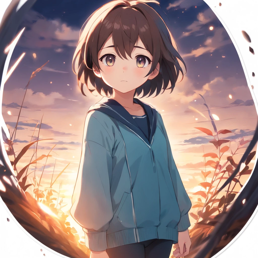 sticker, opens his eyes wide, eyeslashes, looking toward the viewer, Full body photo, white backgrounid, Black tights, cuteexpression, 2.5 head body, chibi
