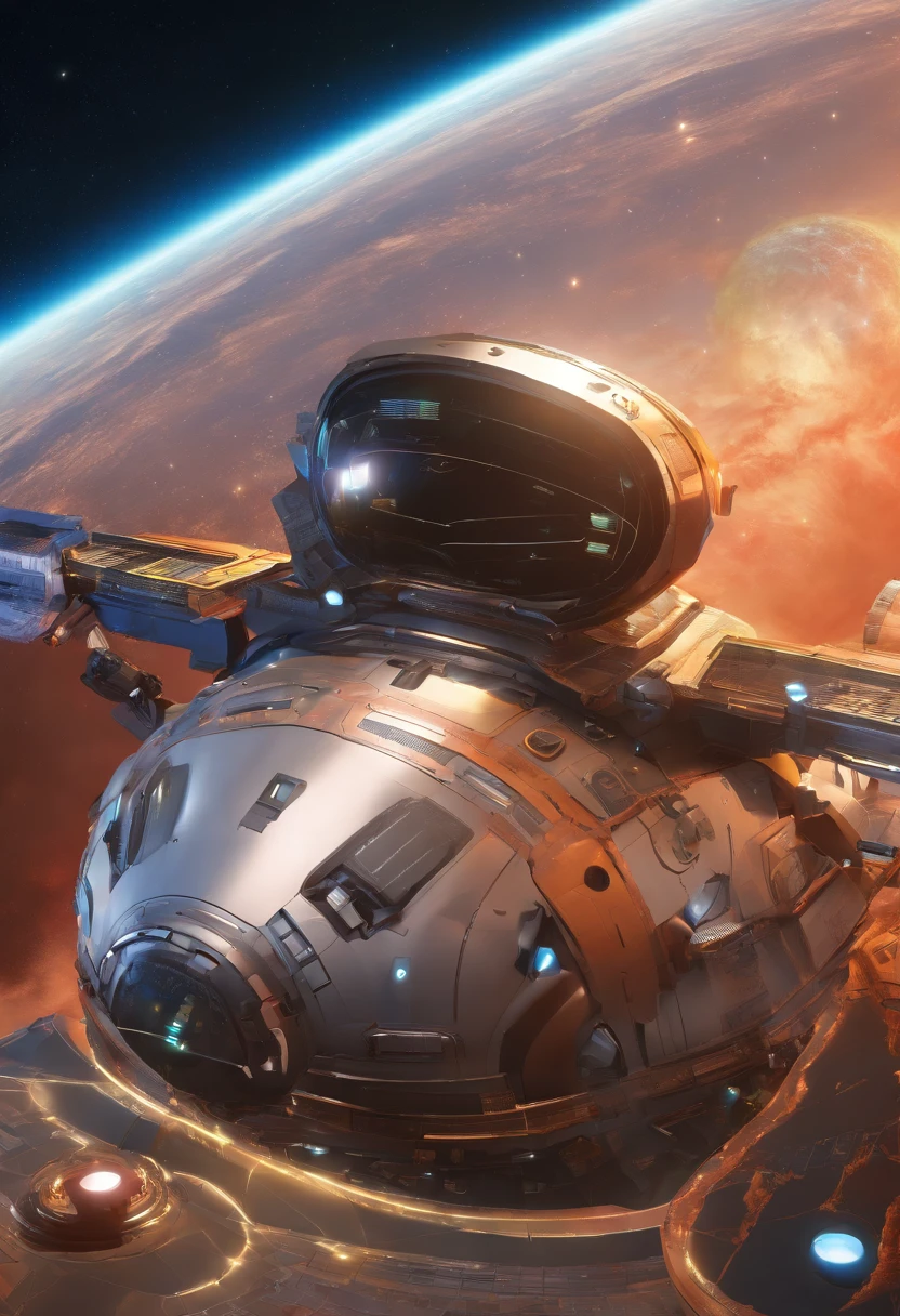 big breasts, space, spaceship, planets, thicc, black