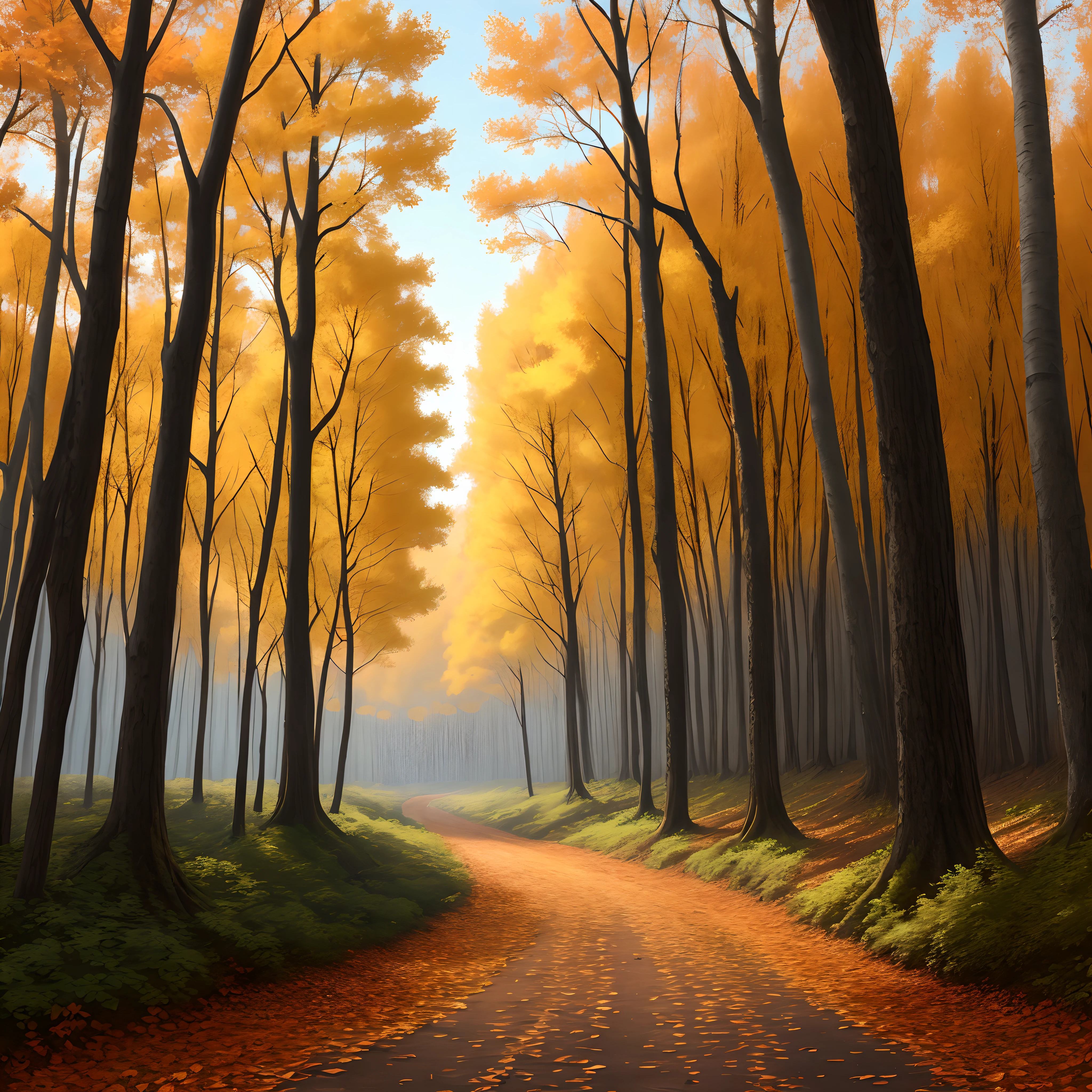 late autumn，ln the forest