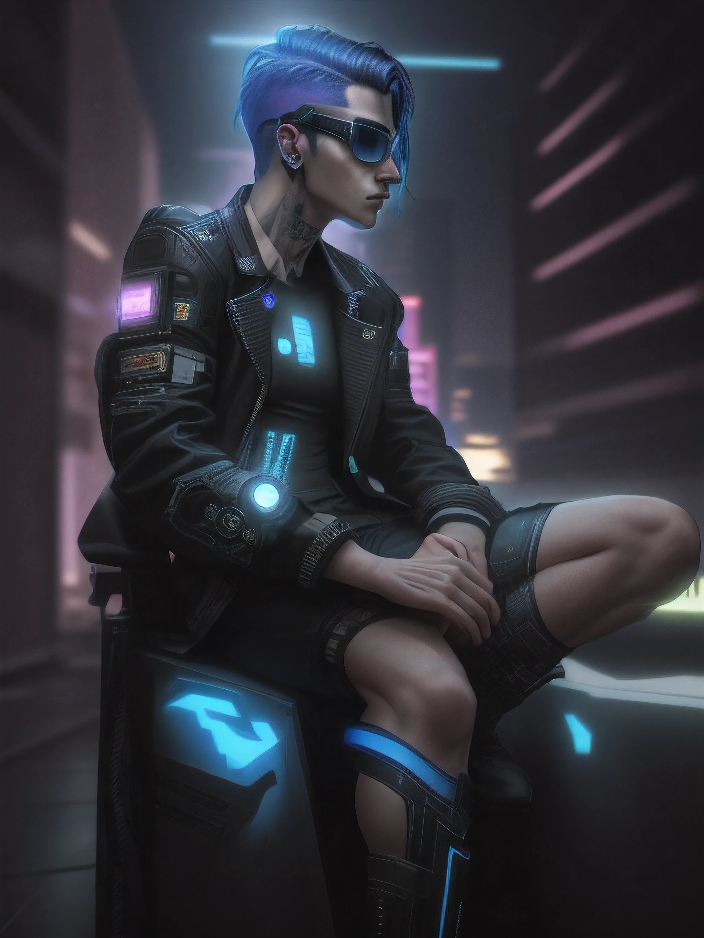 change background cyberpunk handsome boy realistic Ultra 8k realistic