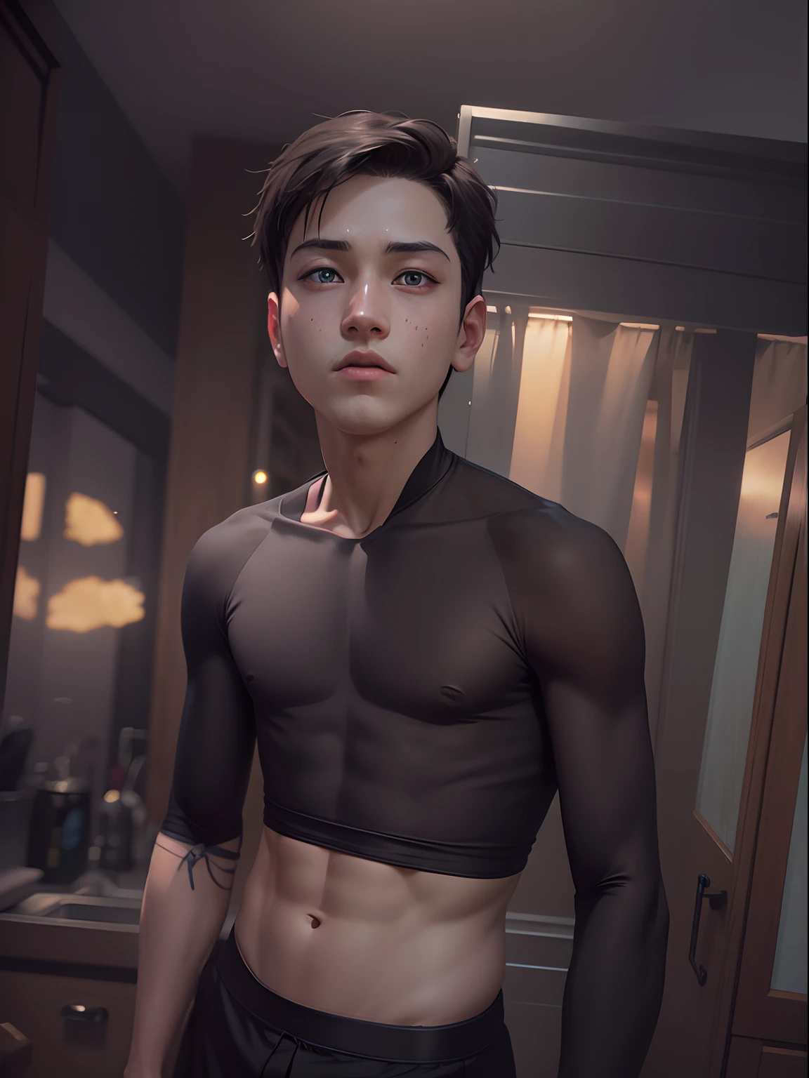 Anime boy ultra realistic, - v 4