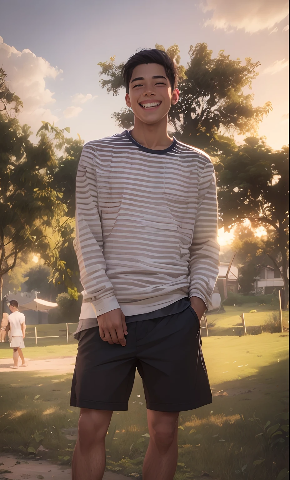 Smile boy ultra realistic, -v4