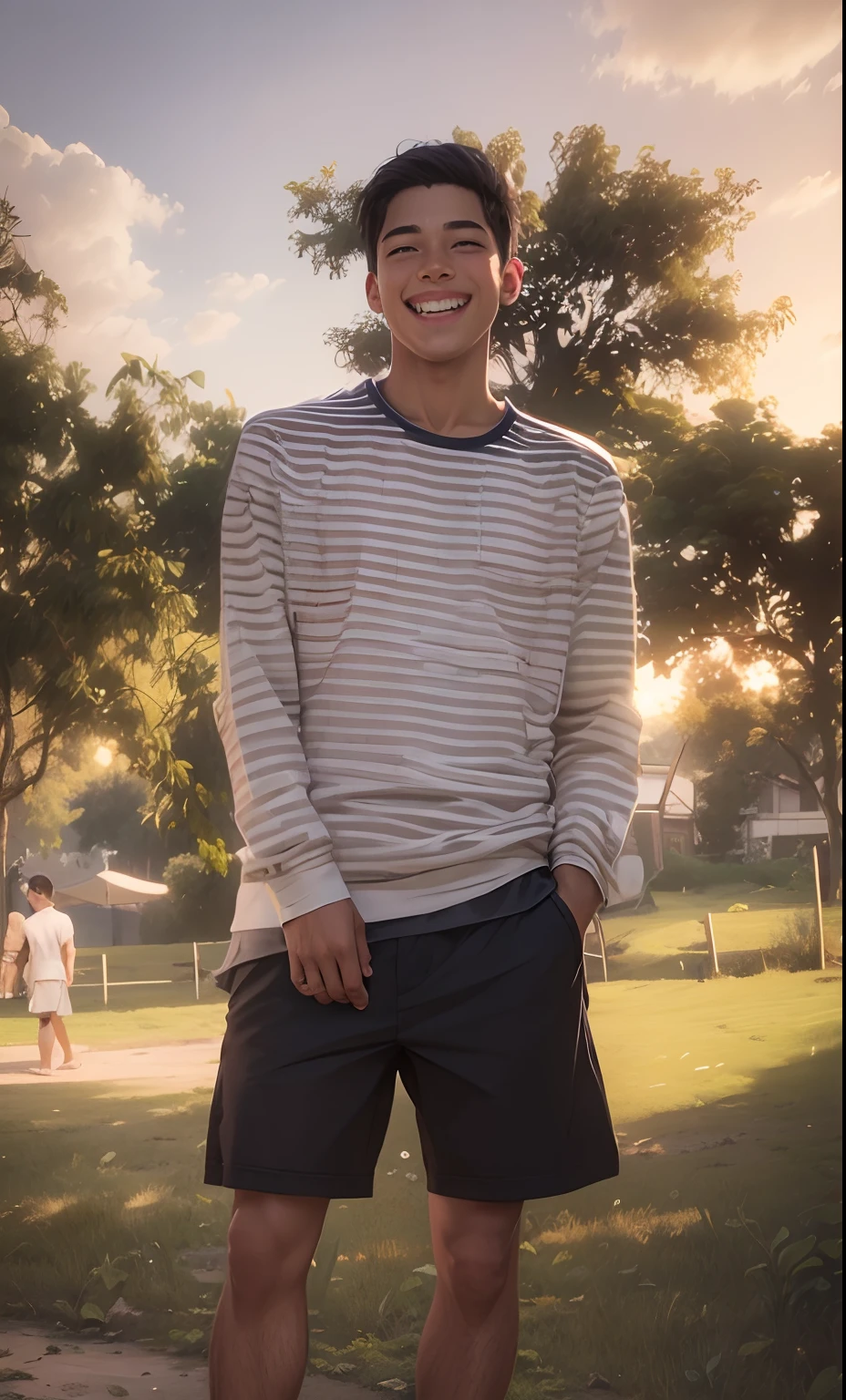 Smile boy ultra realistic, -v4
