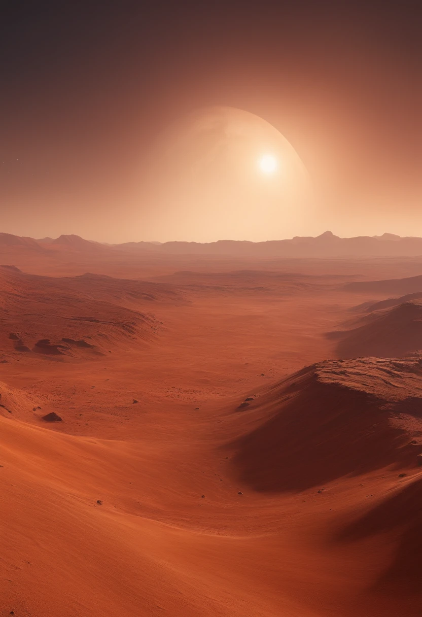 Realistic 4k cinematic planet Mars