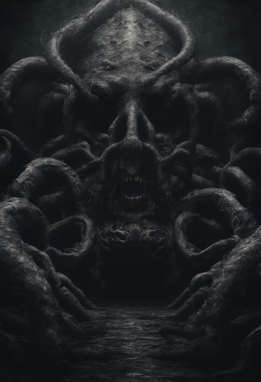 ((Best quality, 8K, Masterpiece: 1.4)),((Amazing detail: 1.3)),((illustration: 1.2)),((high resolution: 1.1)),Creepy, Horror, Worms, Dark style, Dark fantasy,Tentacle, Flesh-colored, Realistic, Dark atmosphere, Chiaroscuro, filmgrain, peristaltic,