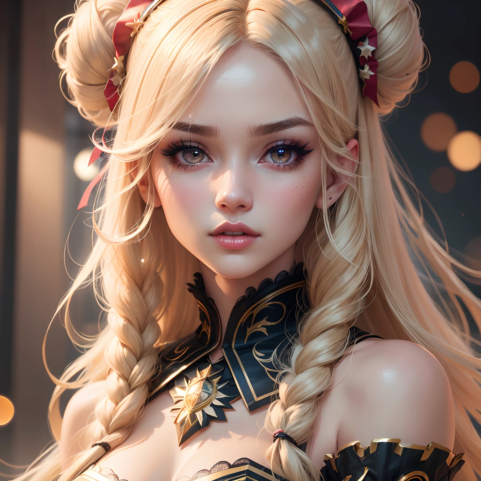 8k, realistic, ultra quality, beatiful girl, Stern anime girl, (Highest Quality, Amazing Details:1.25), cinematic lighting, unique, high-quality, very long hair, hair intakes, makeup, lipstick, eyelashes, ultra detailed eyes, ultra detailed face, ultra detailed lips, ultra detailed lipstick, ultra detailed makeup, 18 years girl, masterpiece, 8k