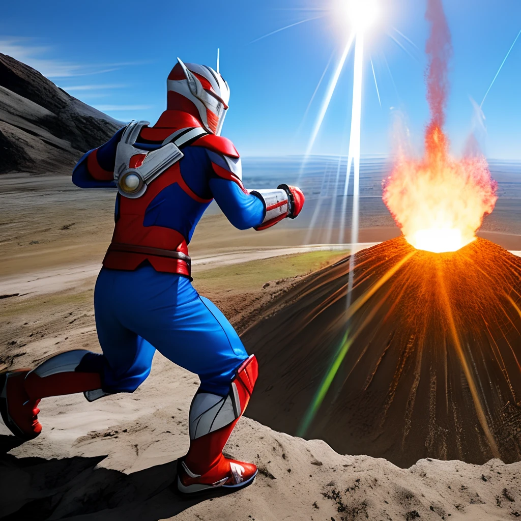 Fight monsters and Ultraman in the crater