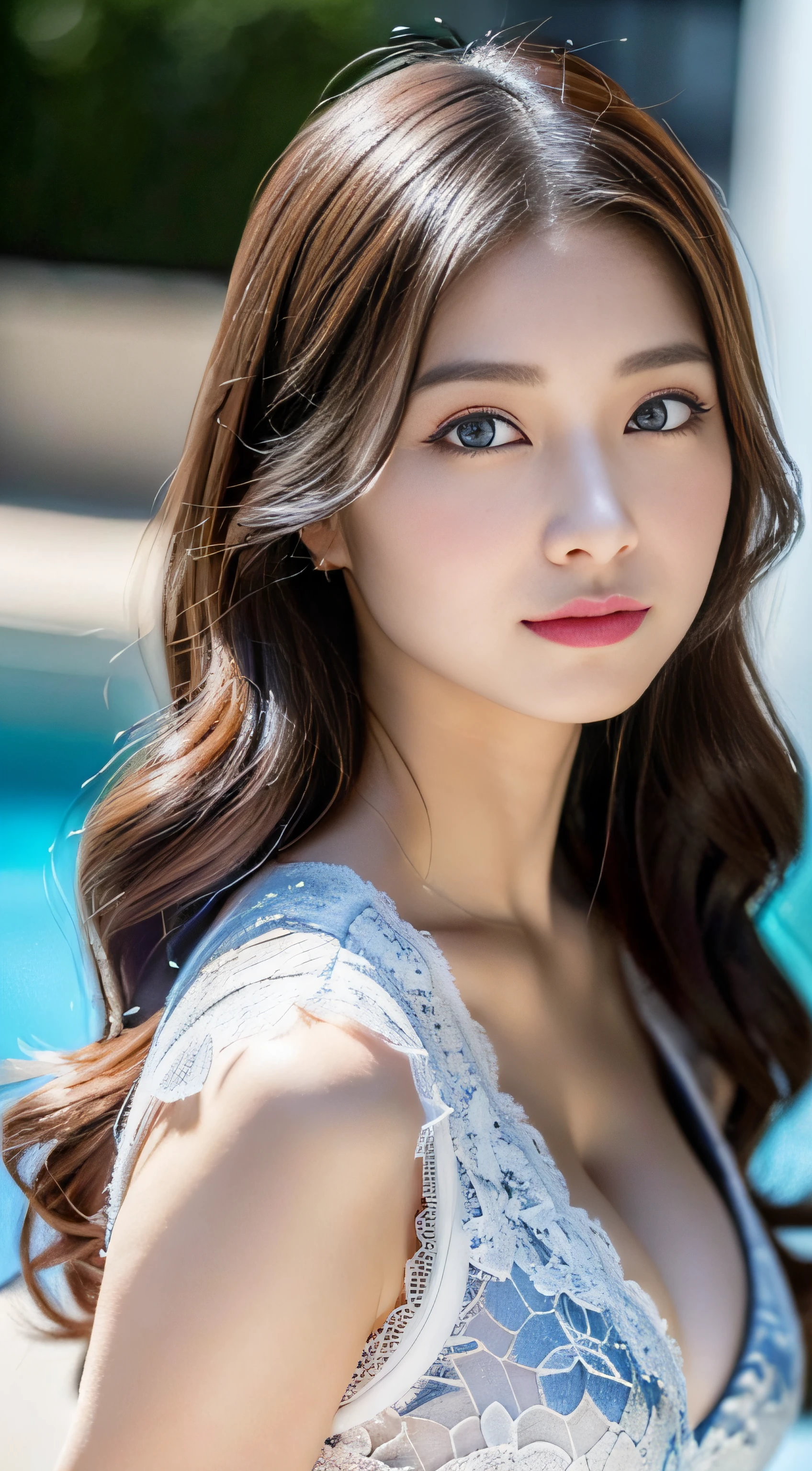 Latex Latex 25 years old (realisitic、Photorealsitic)、(Yakir one girl must、a japanese girl、独奏、、(face to the viewer)、
perfect hand、up looking_で_the viewer、
Embroidered dresses
Outside the home、In front of the pool、Outstanding smile、wavy twin tails with long brown hair,,,,,,,,,,(huge-breasted, cleavage:1.2),(Metallic Lace Suit :1.3), (Cameltoe),30-years old、、(((32K,very high res, high detailing, highly accurate,Masterpiece Girl 1))),Raw photo & realistic atmosphere,beautiful dark blue eyes,Detailed mouth,Glossy lips,Detailed eyebrows,Soft white skin that shines with every detail,,Eyes drawn in detail、Very beautiful eyes with azure eyes,Detailed lips、Very beautiful face,Very well-formed face、Lifelike face,shiny beautiful lips,Beautiful eyebrows,Infinite reality,Best design,(Insanely cute Japan 17 year old girl,Healthy style,Beautiful breasts with big breasts,Very cute beautiful girl,Little Girl:1.4),Best Natural Makeup,Japanese ido,Korean Idols,Japan Cheer Girl,Korean Cheergirls,Moist eyes,Dark beautiful eyes,Beautiful butt,beauty legs,,camel's foot,,Skinny Fingers,Detailed beautiful legs:1.3),超A high resolution、,Natural and realistic face,Back lighting,Pure eyes are too cute,(((photorealisim))),Reality Live Action,(((32K,very high res, high detailing, highly accurate,Masterpiece Girl 1))),Raw photo & realistic atmosphere,beautiful dark blue eyes,Detailed mouth,Glossy lips,Detailed eyebrows,Soft white skin that shines with every detail,,Eyes drawn in detail、Very beautiful eyes with azure eyes,Detailed lips、Very beautiful face,Very well-formed face、Lifelike face,shiny beautiful lips,Beautiful eyebrows,Infinite reality,Best design,(Insanely cute Japan 17 year old girl,Healthy style,Beautiful breasts with big breasts,Very cute beautiful girl,Little Girl:1.1),Best Natural Makeup,Japanese ido,Korean Idols,Japan Cheer Girl,Korean Cheergirls,Moist eyes,Dark beautiful eyes,Beautiful butt,beauty legs,,camel's foot,,Skinny Fingers,Detailed beautiful legs:1.3),超A high resolution、,Natural and realistic face,Back lighting,Pure eyes are too cute,(((photorealisim))),Reality Live Action,(Simple piercing,Glossy nail art:1.1),(Straighten your bangs with shiny red hair,独奏,natural make up:1.3),(Full Body Costume Display,Photograph the whole body,Colorful and sexy cheergirl costume in silver and red, Black, ,facing back,Leaning forward、We wish you good luck,Bend forward,Show me your ass on all fours,Beautiful back view,:1.5)
