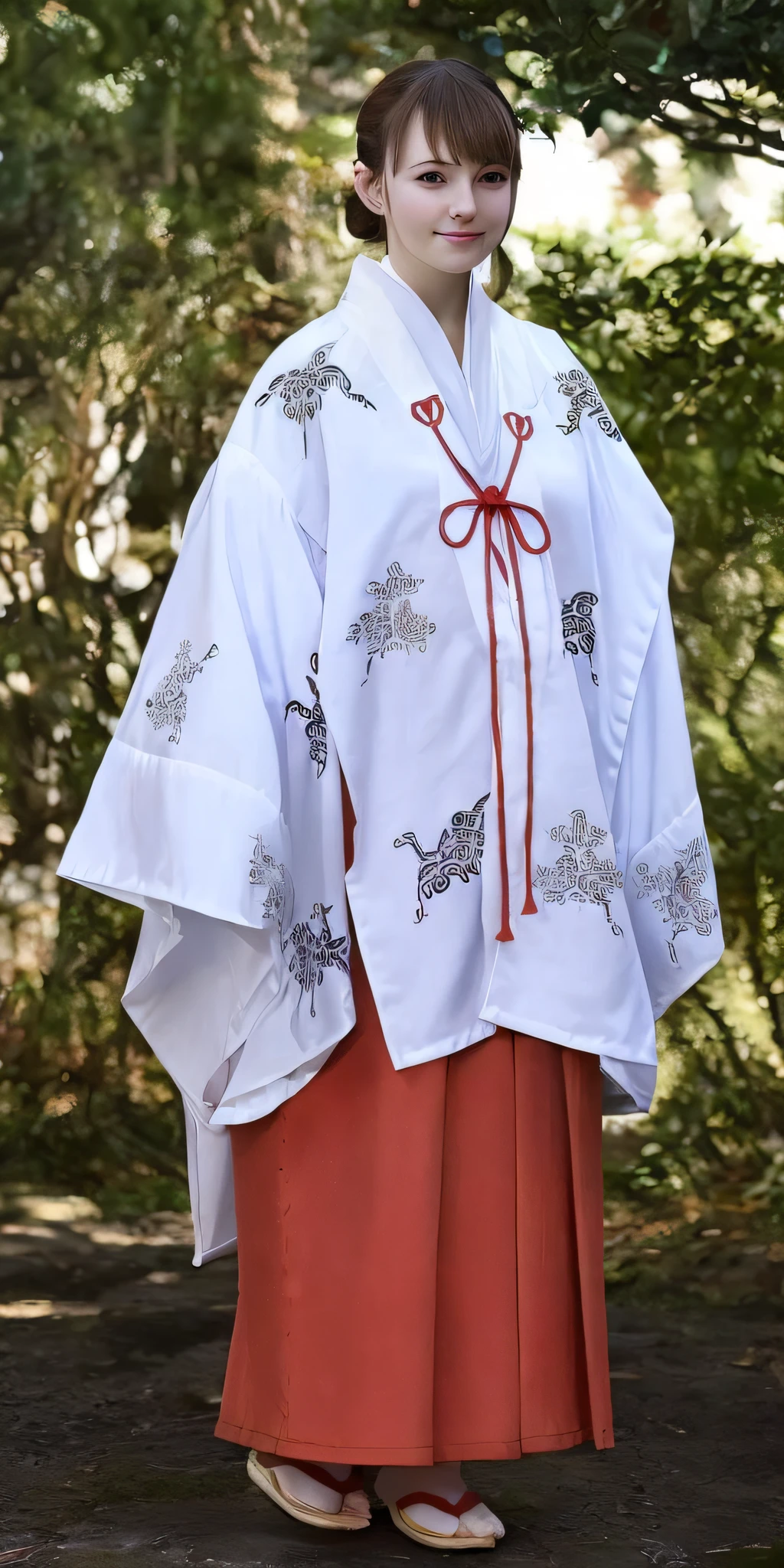 Beautiful and cute priestess