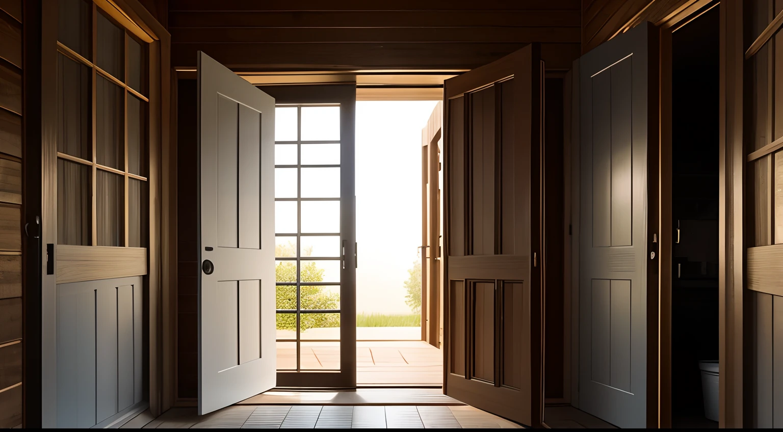 Back Door: A shot of the back door, emphasizing its importance in the story.
