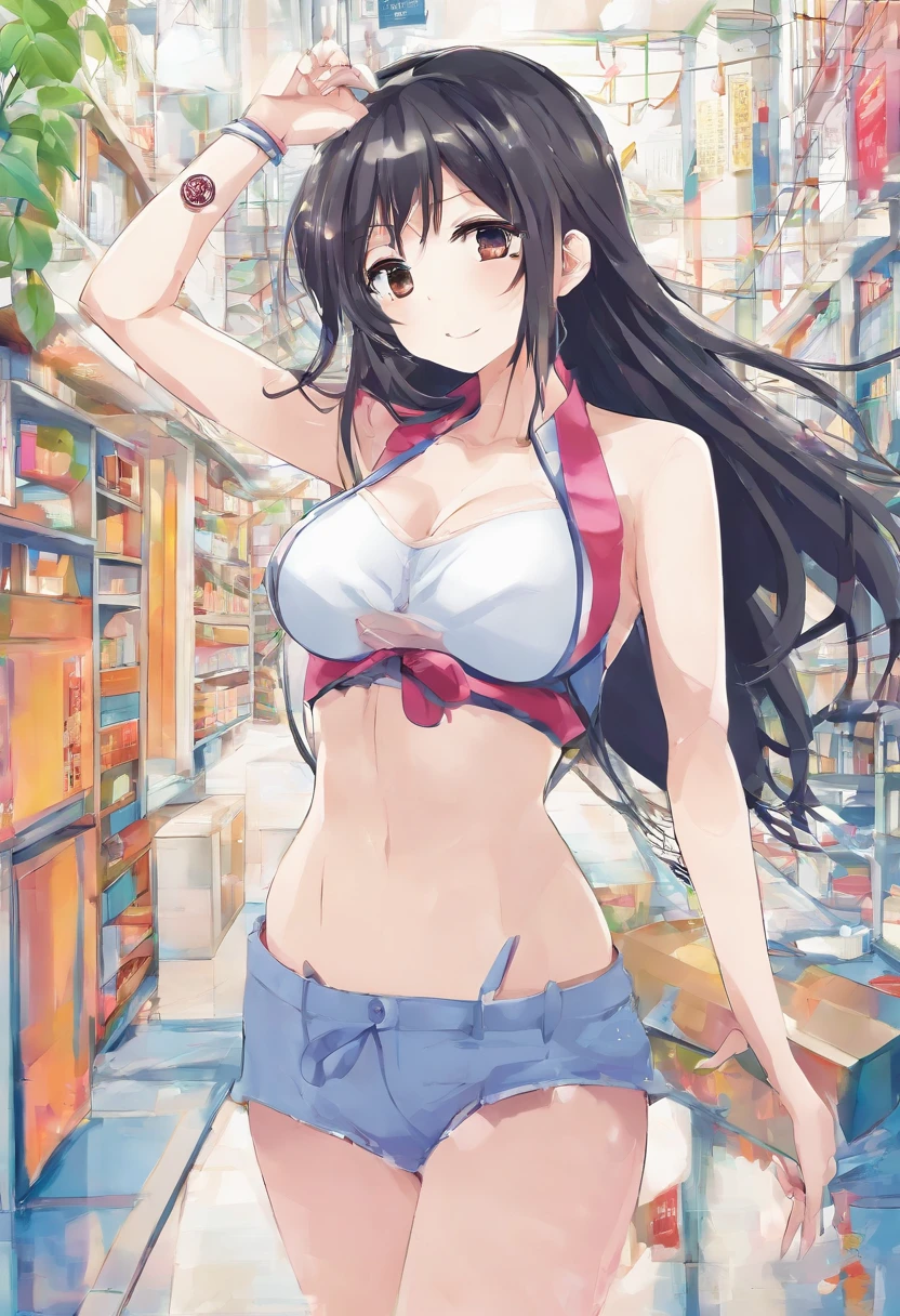 Two-dimensional high school student, girl，Huge breasts，Erotic lingerie