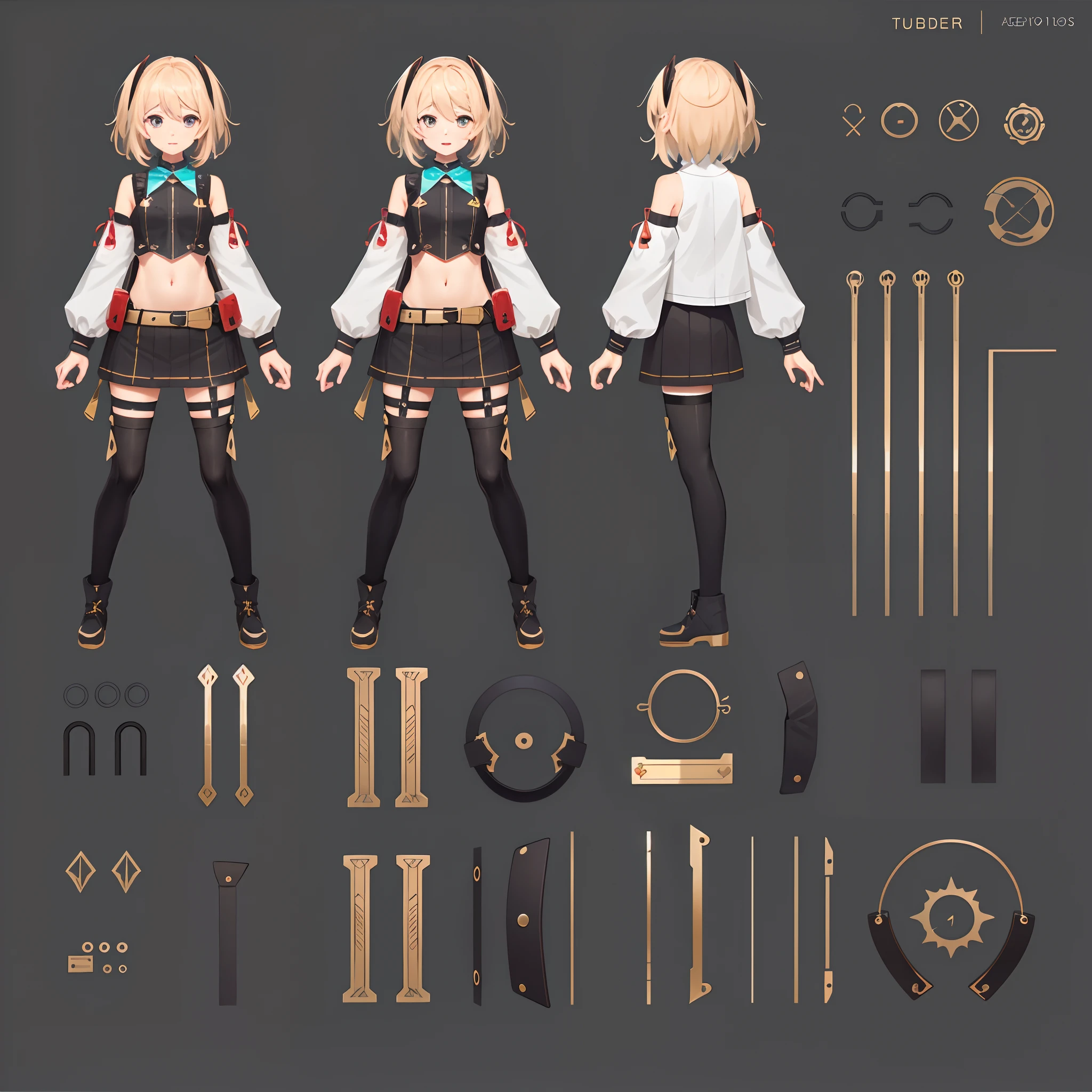 live2D character parts template, parts asset,live 2D vtuber model asset,