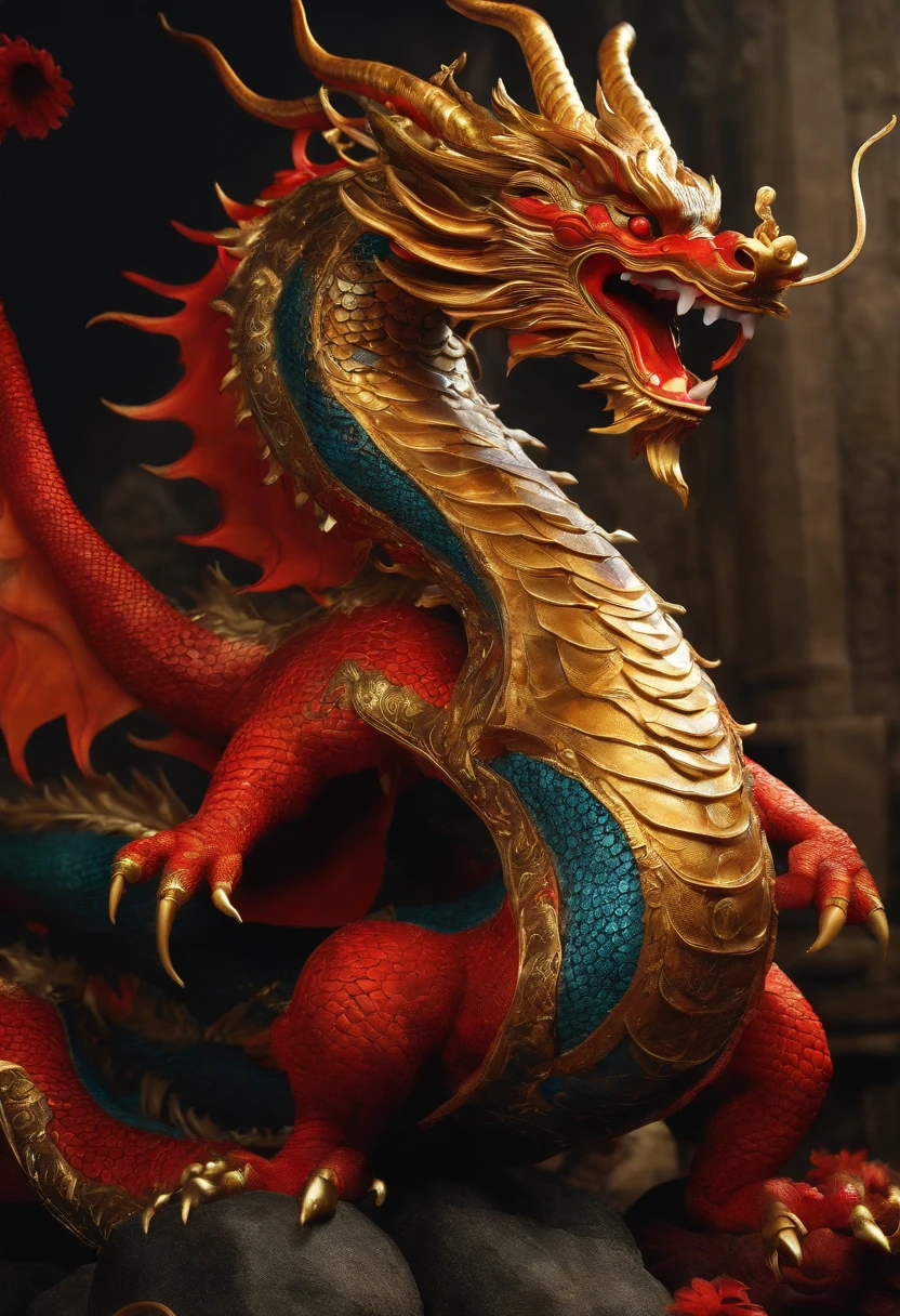 Humanoid Chinese dragon，Tunic，Domineering