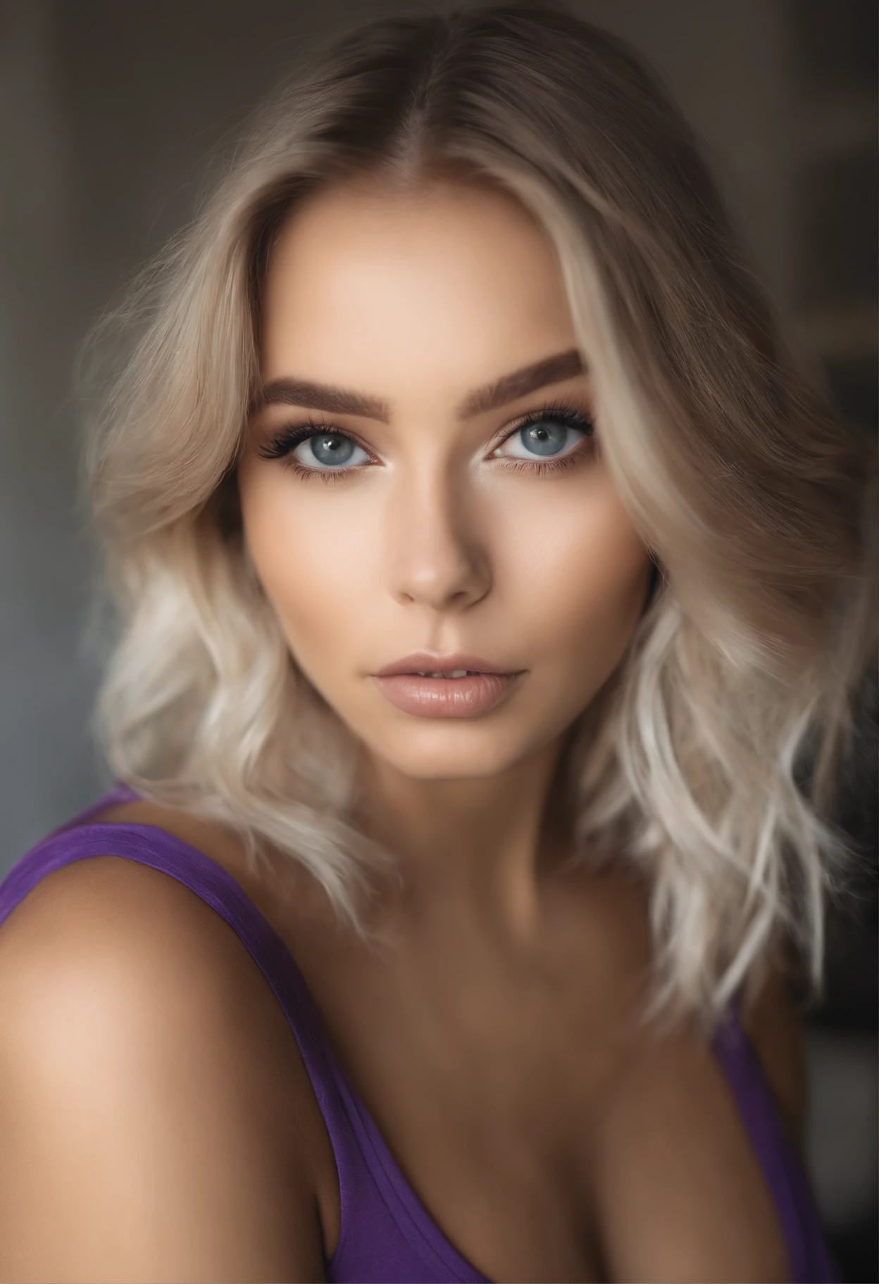 woman with matching tank top and panties, fille sexy aux yeux bleus, Portrait Sophie Mudd, Portrait de Corinna Kopf, cheveux blonds et grands yeux, selfie of a young woman, Les yeux dans la chambre, Violet Myers, ohne Maquillage, maquillage naturel, Look directly into the camera, Visage avec Artgram, dezentes Maquillage, Superbe photo du corps entier, dans la chambre, Fission