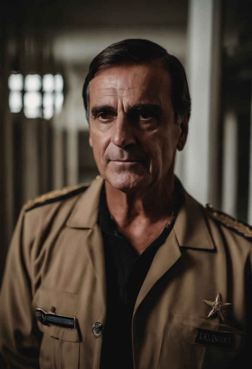 Retrato de um pai, Jair bolsonaro, jail, roupa listrada.
