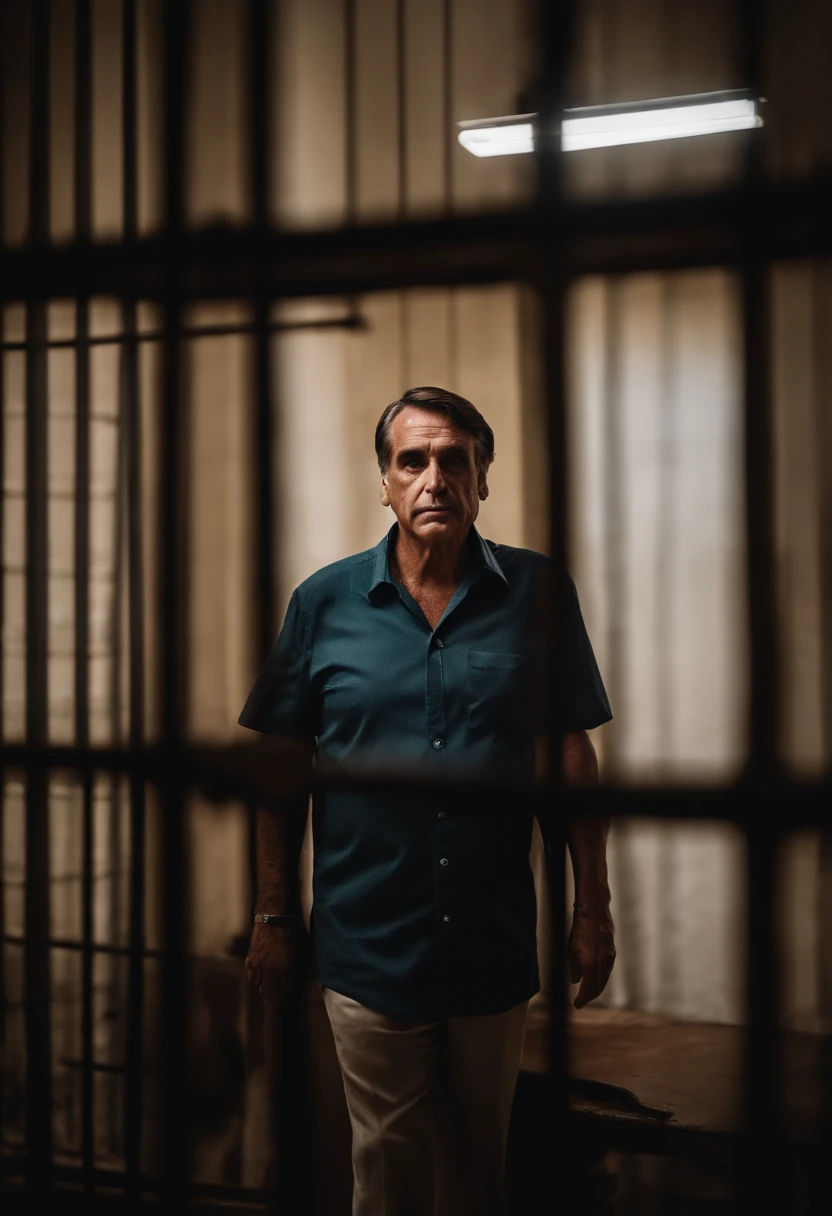 Retrato de um pai, Jair bolsonaro, jail, roupa listrada.