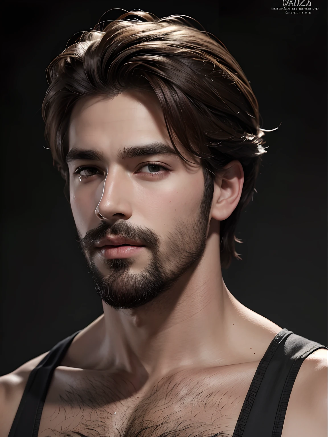 Best quality, masterpiece, ultra high res, (photorealistic:1.4), raw photo, handsome male, facial hair