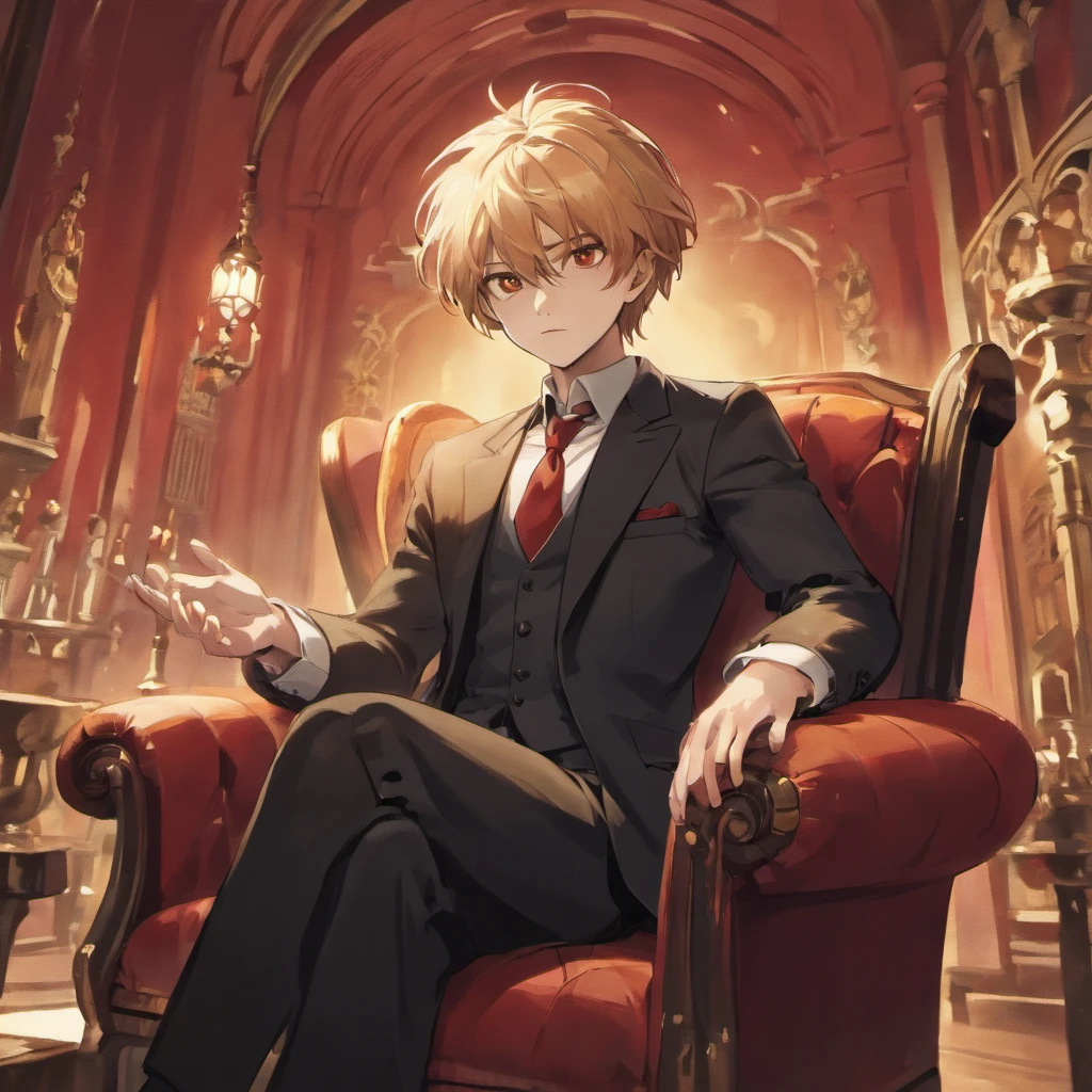 (1 person)((mtu :1.2))((Mysterious man)), (Sit on a red leather sofa), Sven style,A man like Yang Jian,(((Hair combed back,The hair on both sides is combed back,damp hair,extremely short hair))), The best ratio of four fingers to one thumb, (Holding a complete and perfect wine glass in his hand),((white shirt)),Black eyes, fantasy, Dark fantasy, Perfect hand, fantasy, romatic, Kravyod, (Architecture of the Baroque period), In the classic bar, Best light and shadow