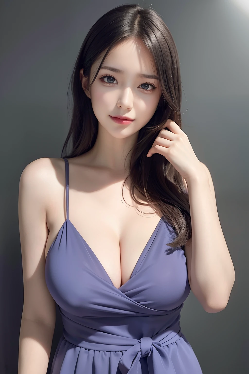 The perspective is from below,Photo of an 18-year-old girl,Beautiful vintage colors,Instagram(realisticlying,A high resolution:1.4),(puffy eye)),looking at viewert,full bodyesbian(8k,RAW photos,best qualtiy,tmasterpiece:1.2),(realisticlying,photograph realistic:1.37),(Sharp focus:1.2),profesional lighting,photon maping,Radio City,physically-based renderingt,(paleskin:1.2),(mediuml breasts:1.2),looking at viewert,(Hair in the middle:1.5),sportrait,a purple eye, (Silvery hair:1.1), By bangs, (simplebackground:1.4), 独奏, Realistis, (tmasterpiece:1.4), (best qualtiy:1.4), (shiny skins), fashionable girl, putting makeup on, ssmile(being thin, Keep one's mouth shut,is shy:1.3), (Sheer sun dress:1.5513), (standing on your feet:1.1), medium chest circumference, sexyposture, {NSFW:1.2},