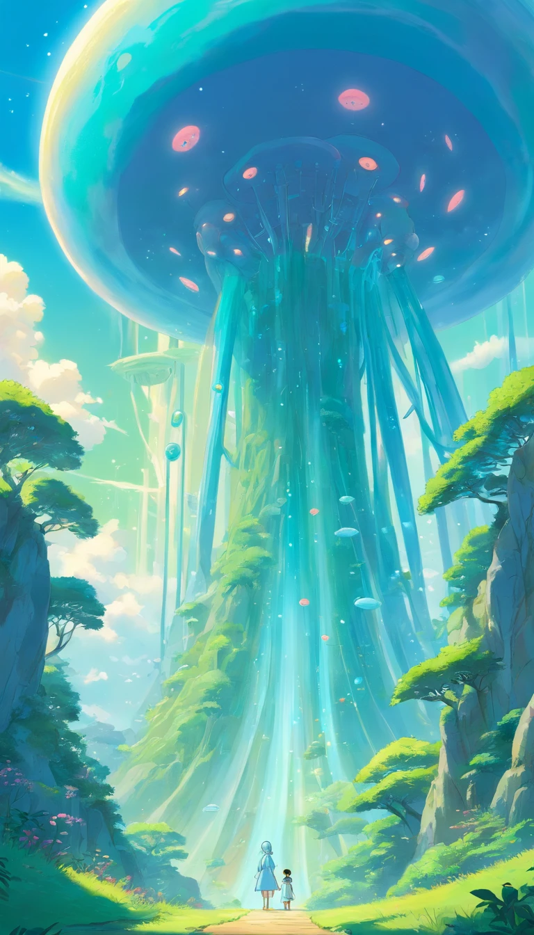 Translucent ethereal aliens，中景 the scene is，Full body like， highly detailed surreal vfx，oc rendered，