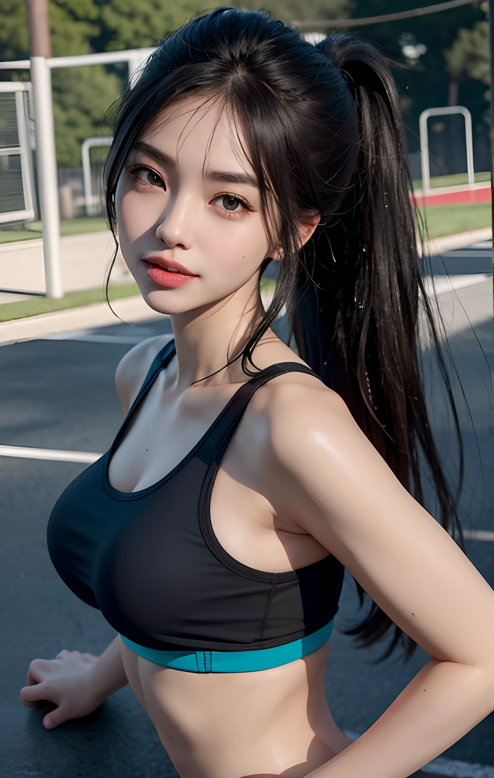 1 girl, ta, (litt), permanent, (spread crotch:1.3), pupil, alone, from the front, Put your arms behind your back, , skirt, bowtie, sports shoes, sock, ((masterpiece)), ((extremely detailed face)), best quality, surreal, high resolution, intricate details, (Beautiful and detailed eyes and lips), (The best shades extremely sophisticated and beautiful), beautiful fair skin, Invite half-open lips, (low ponytail), black hair, Bangs, 10 years old, (2), flat chest, (thin legs:1.2), classroom, good ray, whole body,(Lift the skirt to the navel:1.5),((((Wear less))),(midsummer:1.5),(from below:1.5),(low field of view:1.5),(((Wet clothing))),tube top,(((ultra-thin clothing))),(Body model),((body outline)),