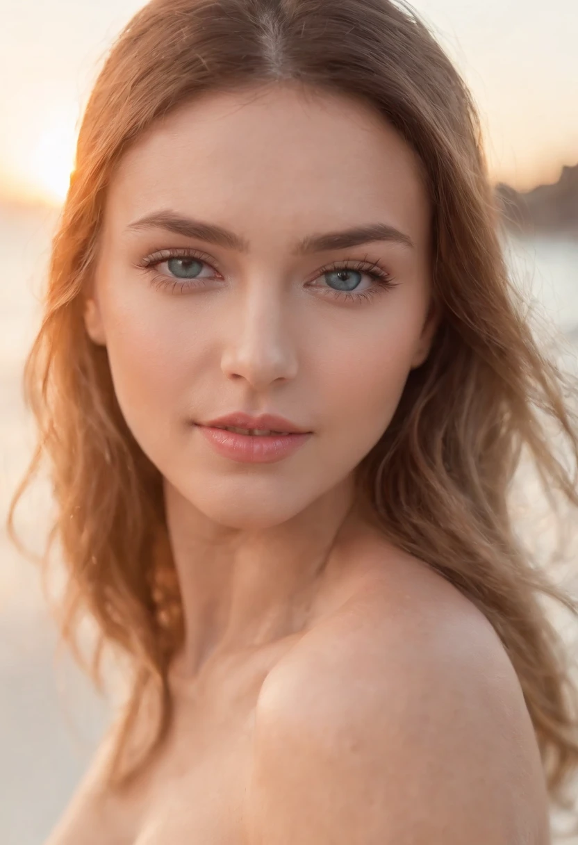 (taking selfies, overhead view: 1,4), (straight half of the torso: 1,4), Portrait photo of an 18-year-old blonde in RAW UHD format (Blue-eyed girl), Walk along the bright sea coast, naked breasts, little chest, Day beach, in detail (textures!, hairsh!, glistering, a color!!, imperfections: 1.1), highly detailed glossy eyes, (is looking at the camera), specular lighting, DSLR camera, ultra quality, sharp-focus, sharpness, Depth of field, film grains, (centred), Fujifilm XT3, Crystal clear, The center of the frame, pretty face, sharp-focus, bokeh, Low key, during the day, (Daytime sky ) detailed skin pores, oiled skin, suntan, Complex eye details