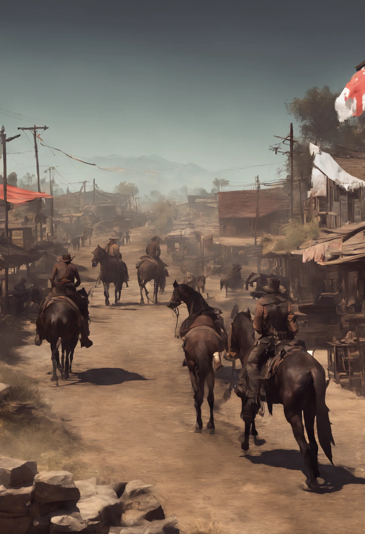 (estilo red dead redemption 2,1899 ano, 6 bandidos montando cavalos,gangue,cartaz de arte,cidade de saint Denis do jogo RDR2 ,seis bandidos.seis caras,fundo da cidade de saint Denis。)
(best quality,4k,8k,Altas,master part:1.2),ultra-detalhado,(Realistic,fotorrealista,photo-realistic:1.37),HDR,UHD,studio lighting,pintura ultrafina,foco nítido,Physically-based rendering,extreme detail description,profissional,vivid colors,Bokeh,Retratos
,Landscape,horror,anime,scientific fiction,fotografia,artistas conceituais
,laranja vermelho,Sombras profundas, tons quentes, cores vibrantes
,macio, luz natural quente, Dramatic highlights and shadows, Backlighting