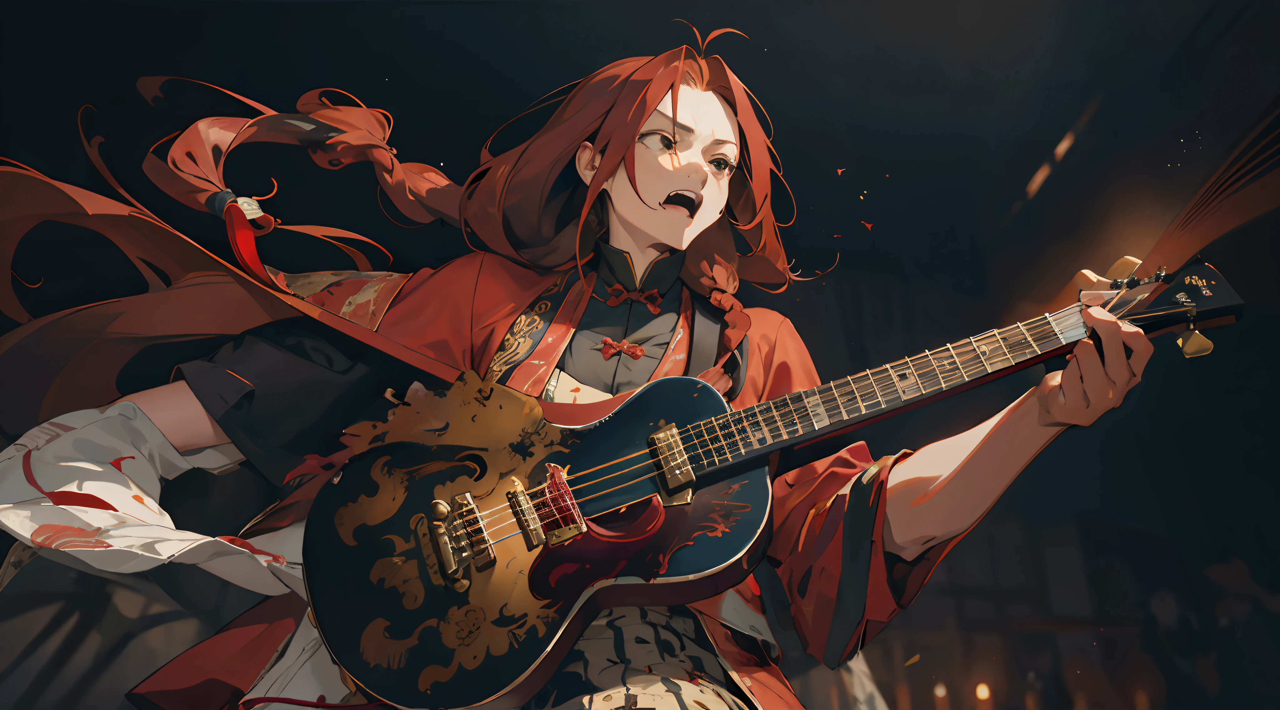 hand playing guitar, polish guitar