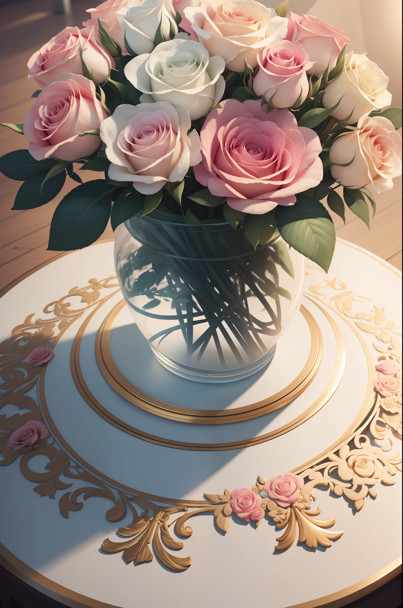 "Hazlo ahora no despues" highly detailed. Floral flowers roses powdery soft colours. Beautiful bursts of powdery swirling colours. Tasteful and beautiful and elegant. Lettering is crisp and sharp and boldly rendered. poster painting,typography,3d render,