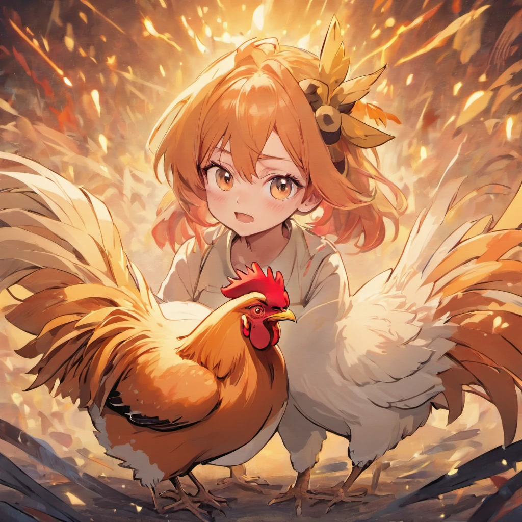 A rooster,Exaggerated big-eyed chicken,Crazy zoo style, Chicken animals, Chicken, Cute chickens,Humorous chicken