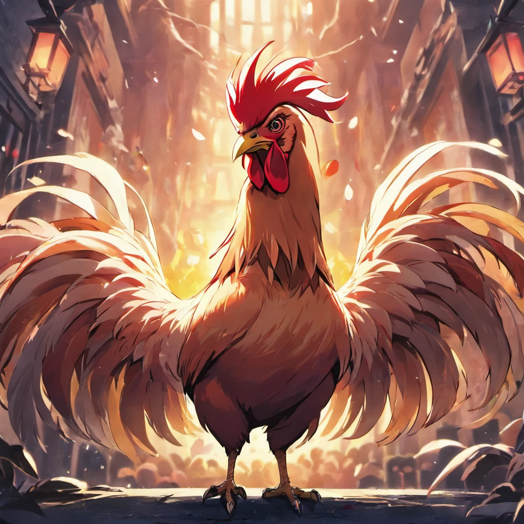 Crazy zoo style featherless rooster