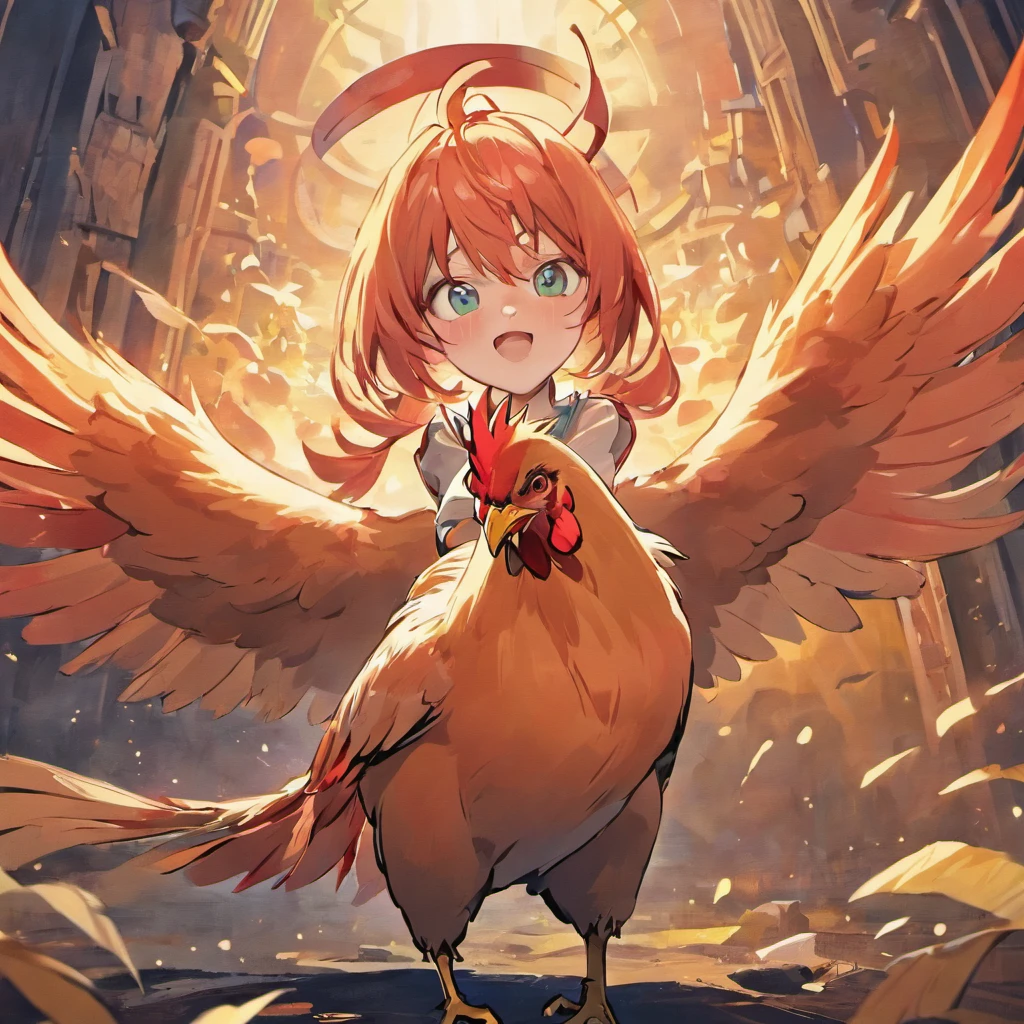 A rooster,Exaggerated big-eyed chicken,Crazy zoo style, Chicken animals, Chicken, Cute chickens,Humorous chicken
