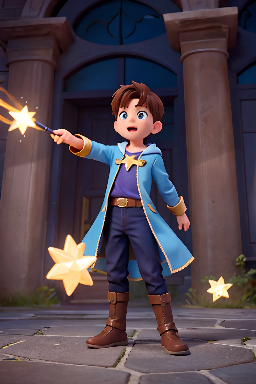 A boy with magical powers