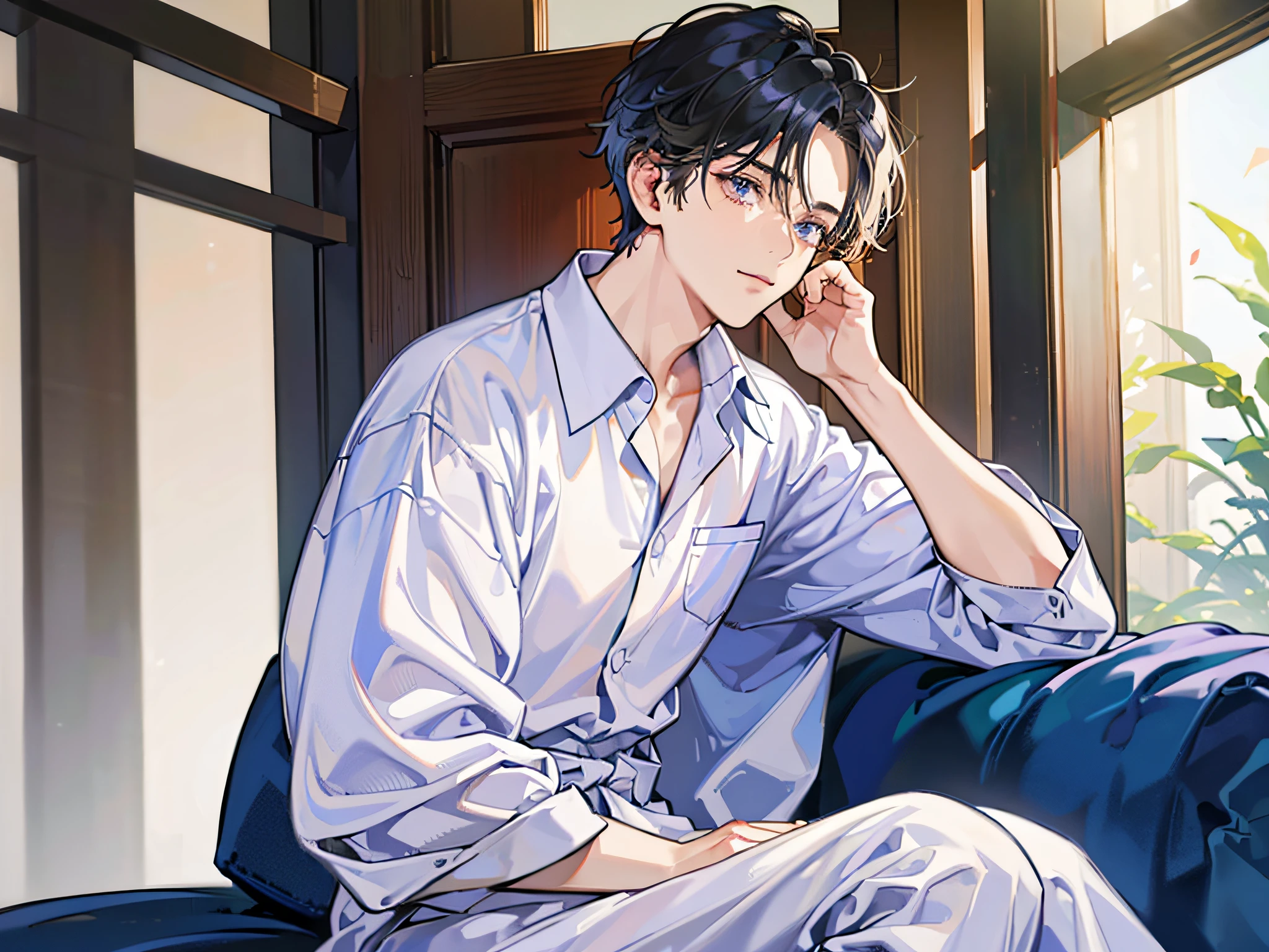 (Man in Pajamas 1.4) (Facial pain 1.5) (Sit in the corner of ward 1.4) (Open Your Eyes 1.3) (Show upper body 1.4),
