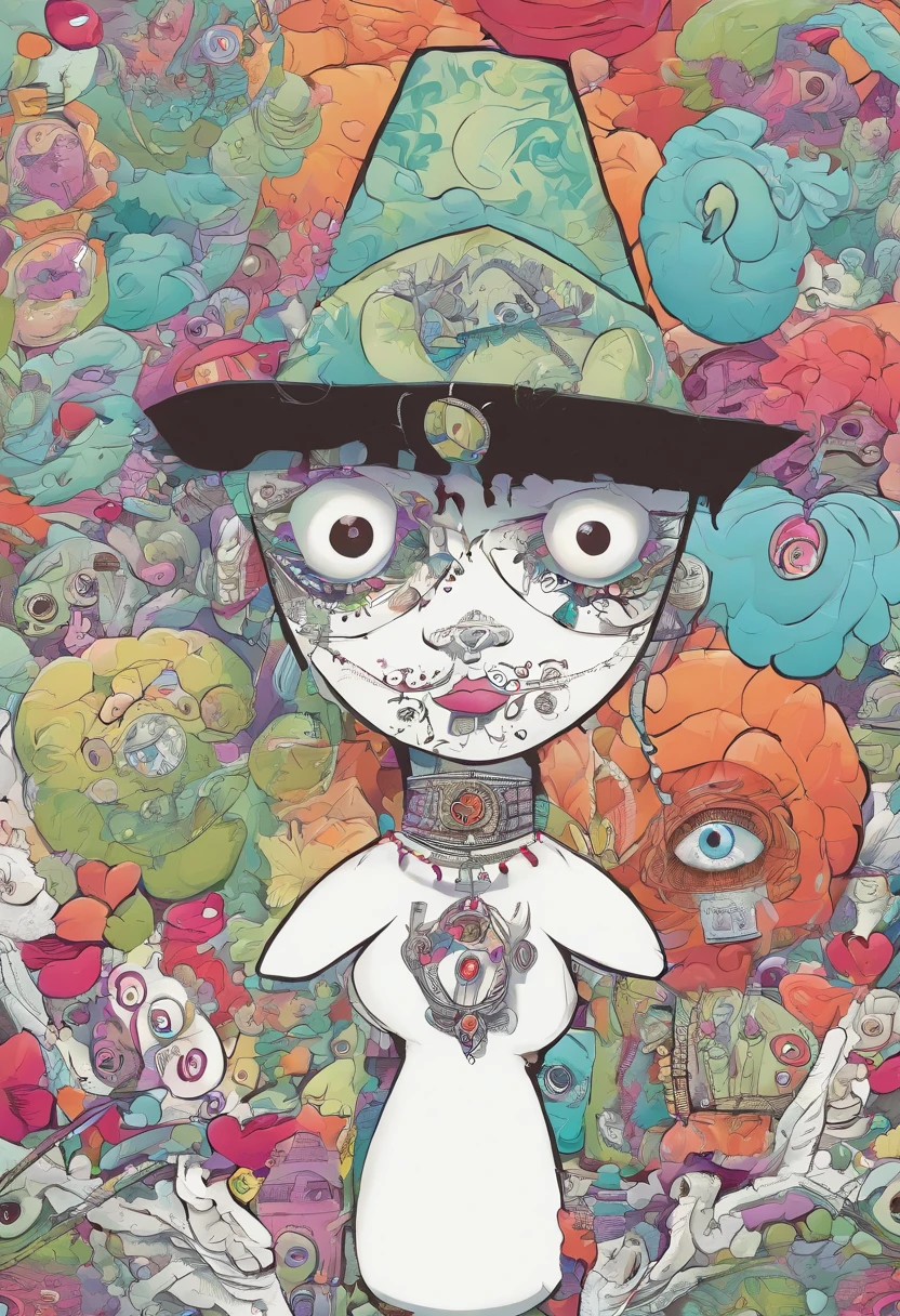 Voodo doll , ,Sad ,white eyes