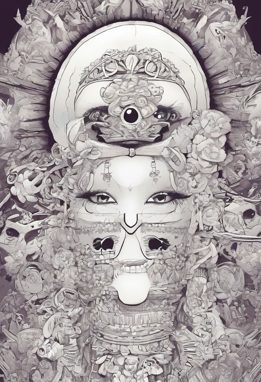 Voodo doll , ,Sad ,white eyes