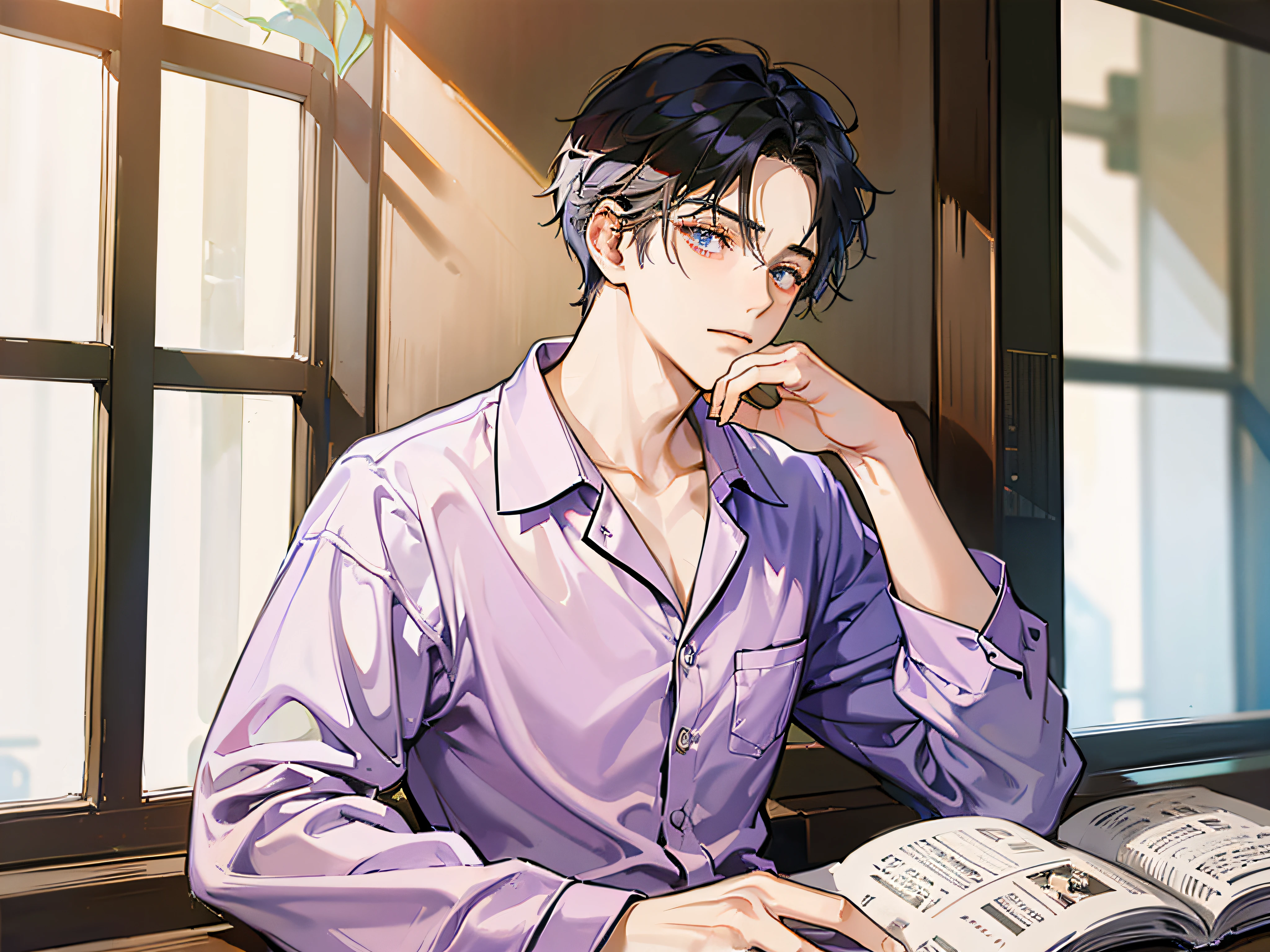 (Man in Pajamas 1.4) (Facial pain 1.5) (Sit in the corner of ward 1.4) (Open Your Eyes 1.3) (Show upper body 1.4),