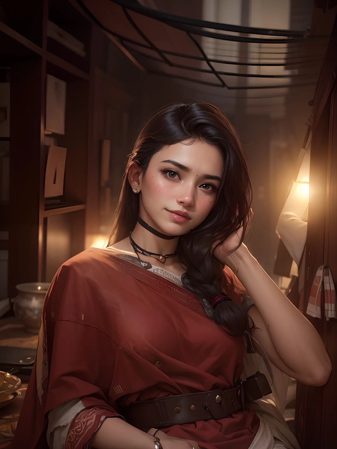 Girl with culturetic background