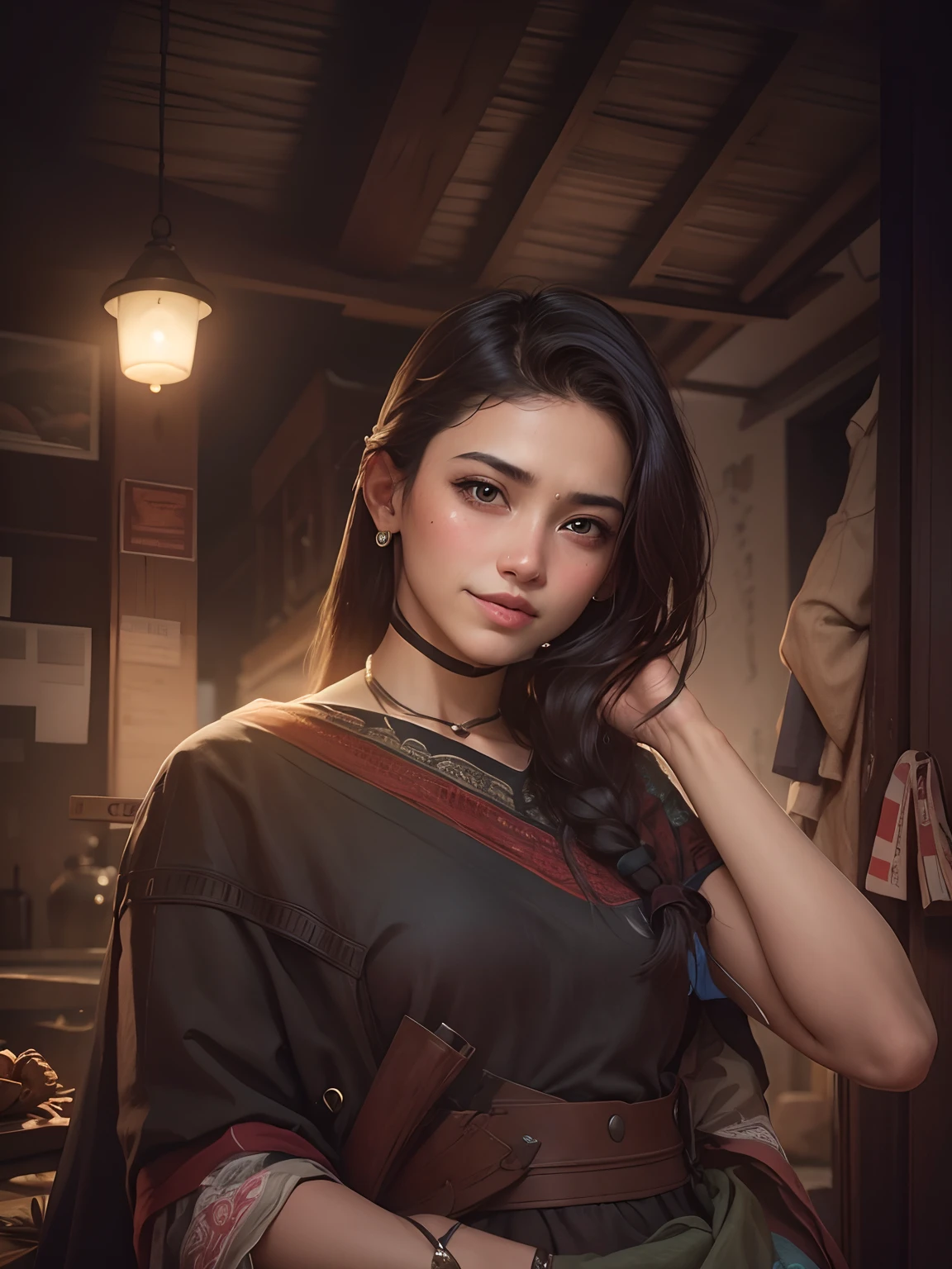 Girl with culturetic background