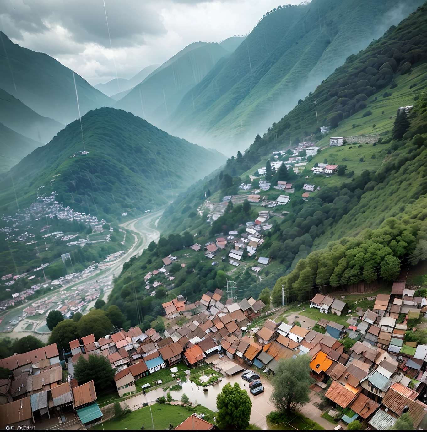 Embrace the monsoon in Pithoragarh. Photograph the town as it comes alive with rain-washed streets and lush greenery." --auto --s2