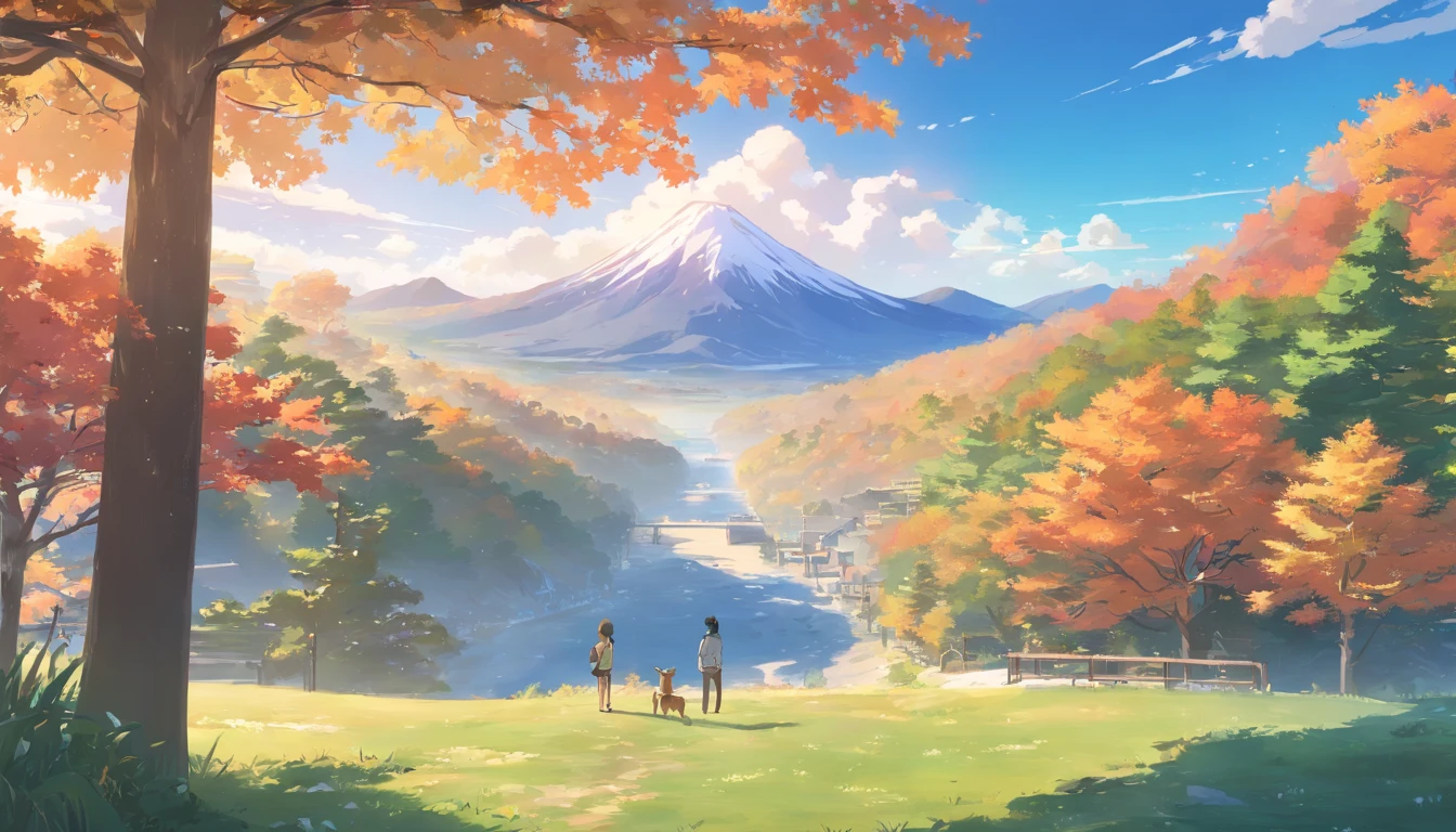 snow mountains,fall foliage,surrounded by cloud,Thick clouds,oc rendered,high qulity,tmasterpiece,Hyper-realistic,Ultra photo realsisim,8K,super-fine,ultra - detailed,Ultra-wide angle of view,dynamic viewing angle