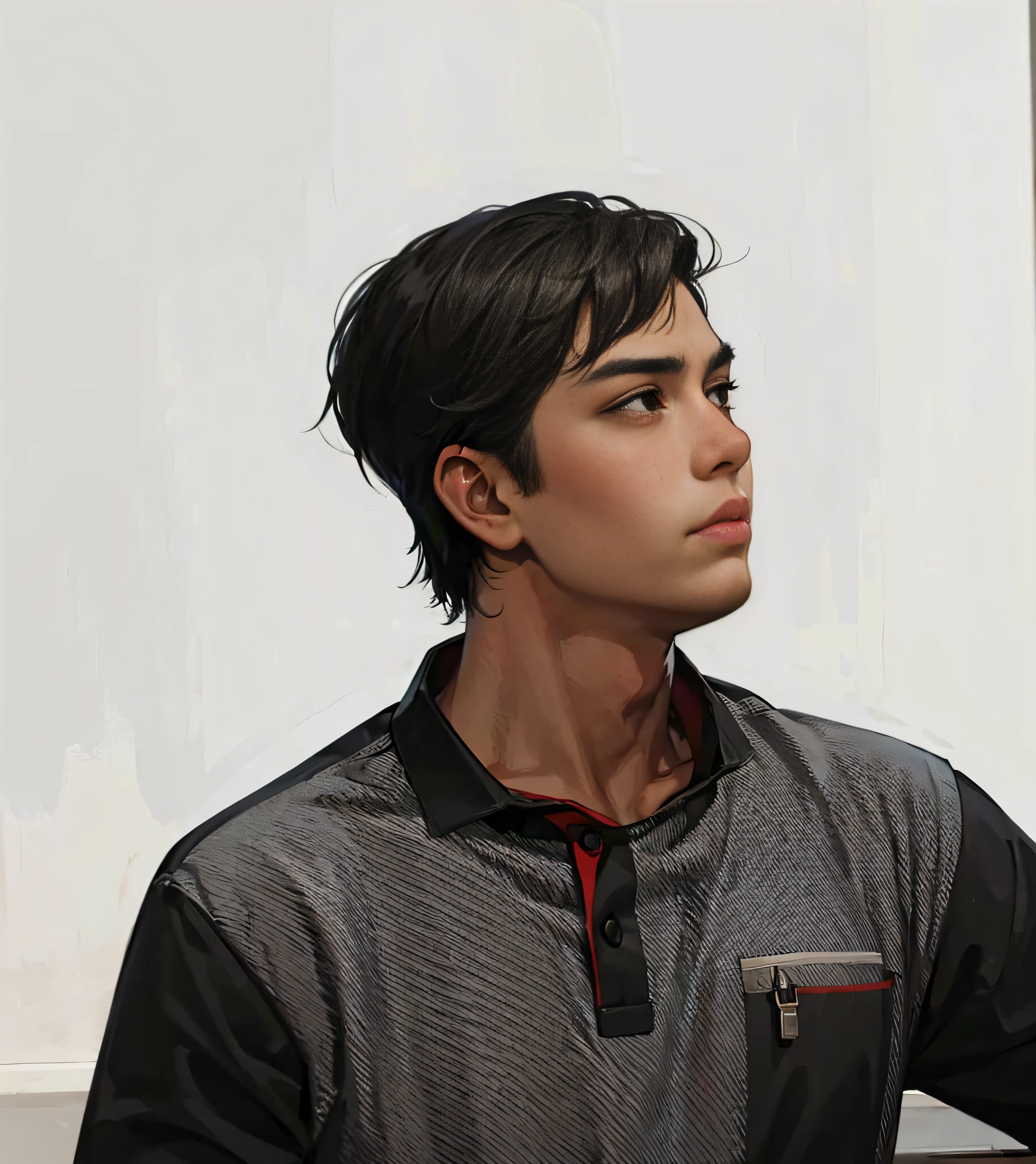 A young adult asian man, black short hair, standing over unconsious enemy, facing the camera, with a revenge expression